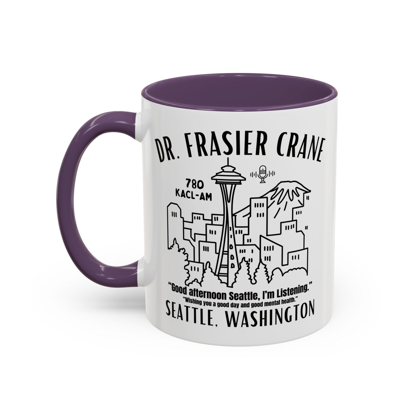 Radio Psychiatrist Coffee Mug Colored Handle 11oz