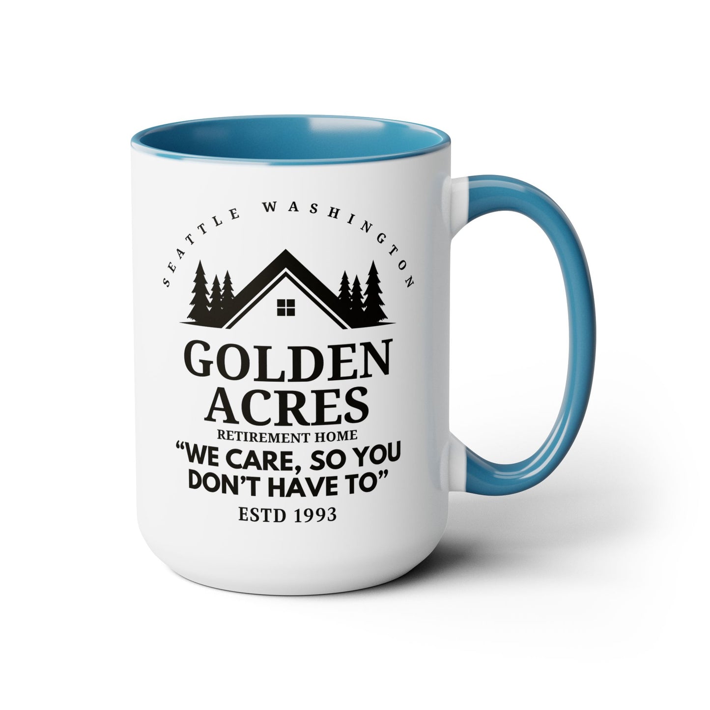 Retirement House Coffee Mug Colored Handle