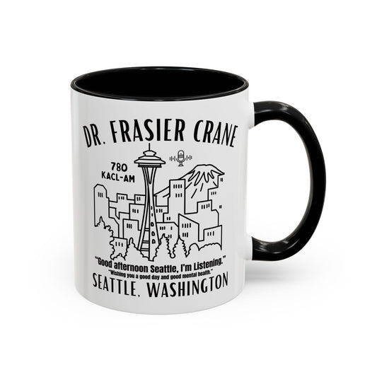 Radio Psychiatrist Coffee Mug Colored Handle 11oz