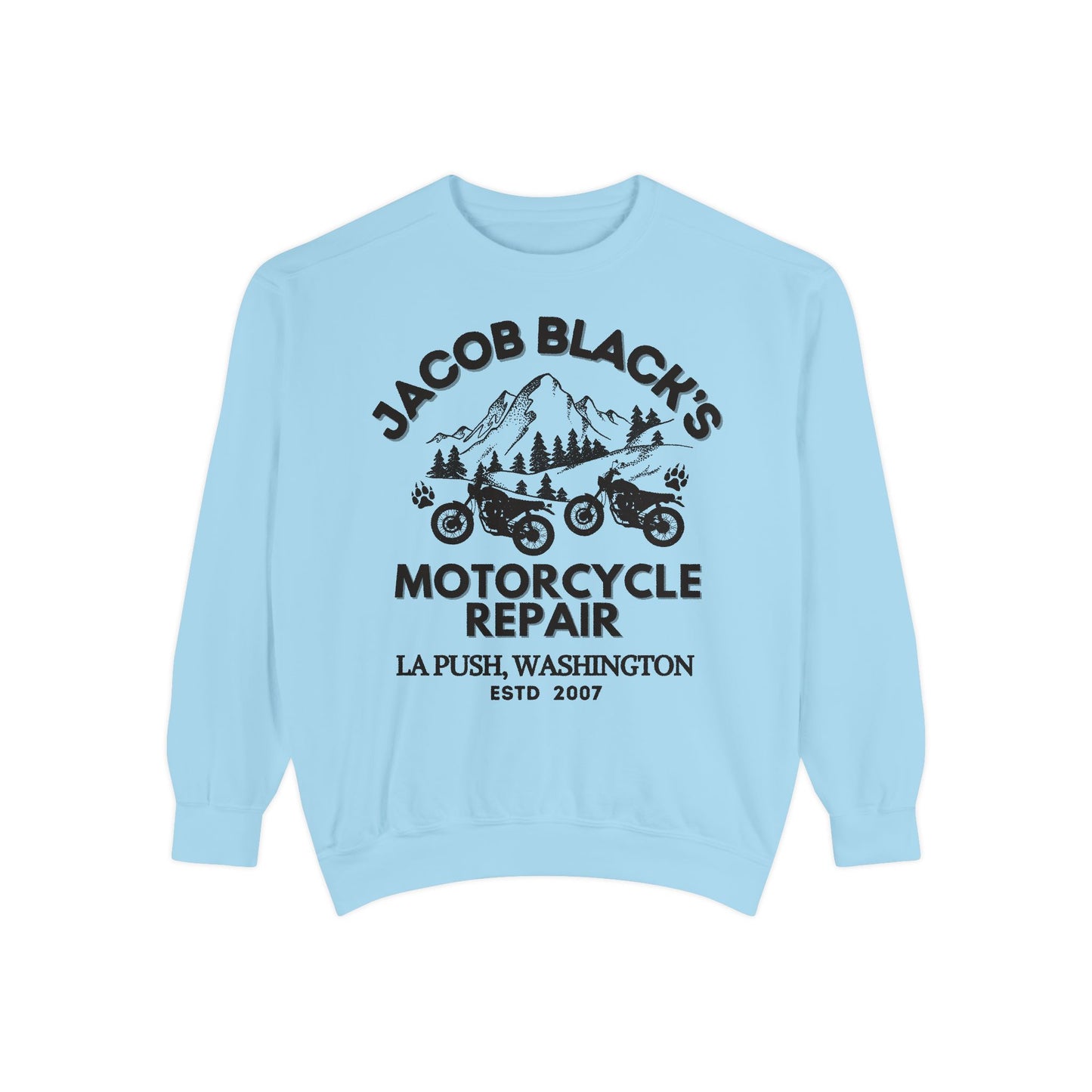 Comfort Colors® Jacob Black Motorcycle Repair Sweatshirt