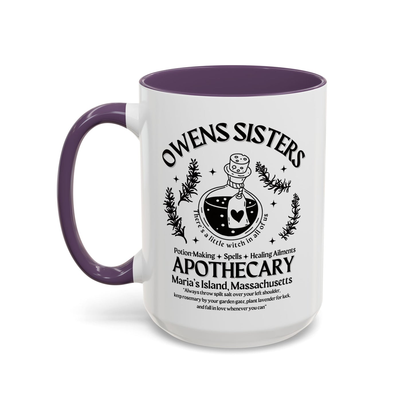 Owens Sisters Witch Colored Handle 15oz Coffee Mug