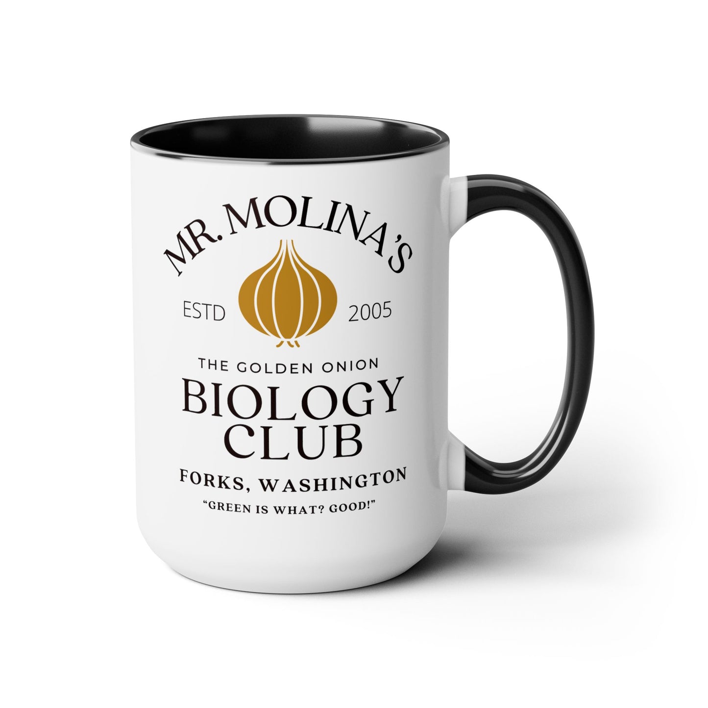 Mr. Molina Biology Club Coffee Mug Colored Handle 15oz