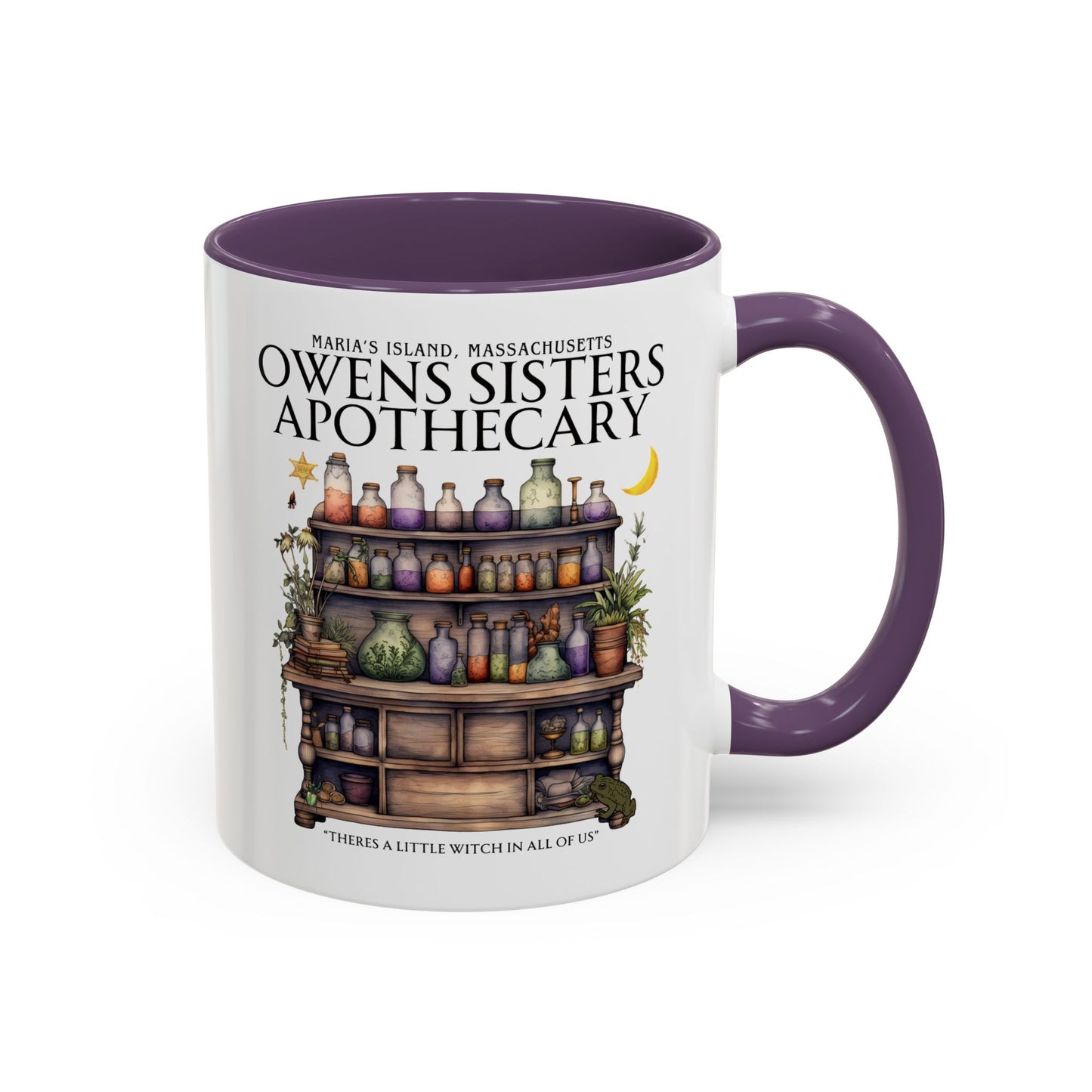 Owens Sisters Witch Coffee Mug 11 oz Colored Handle