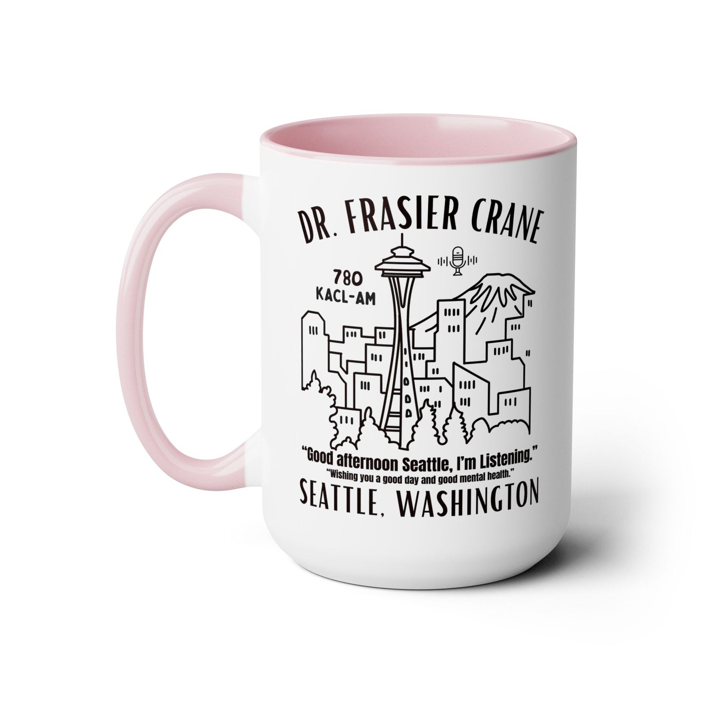Radio Psychiatrist Coffee Mug Colored Handle