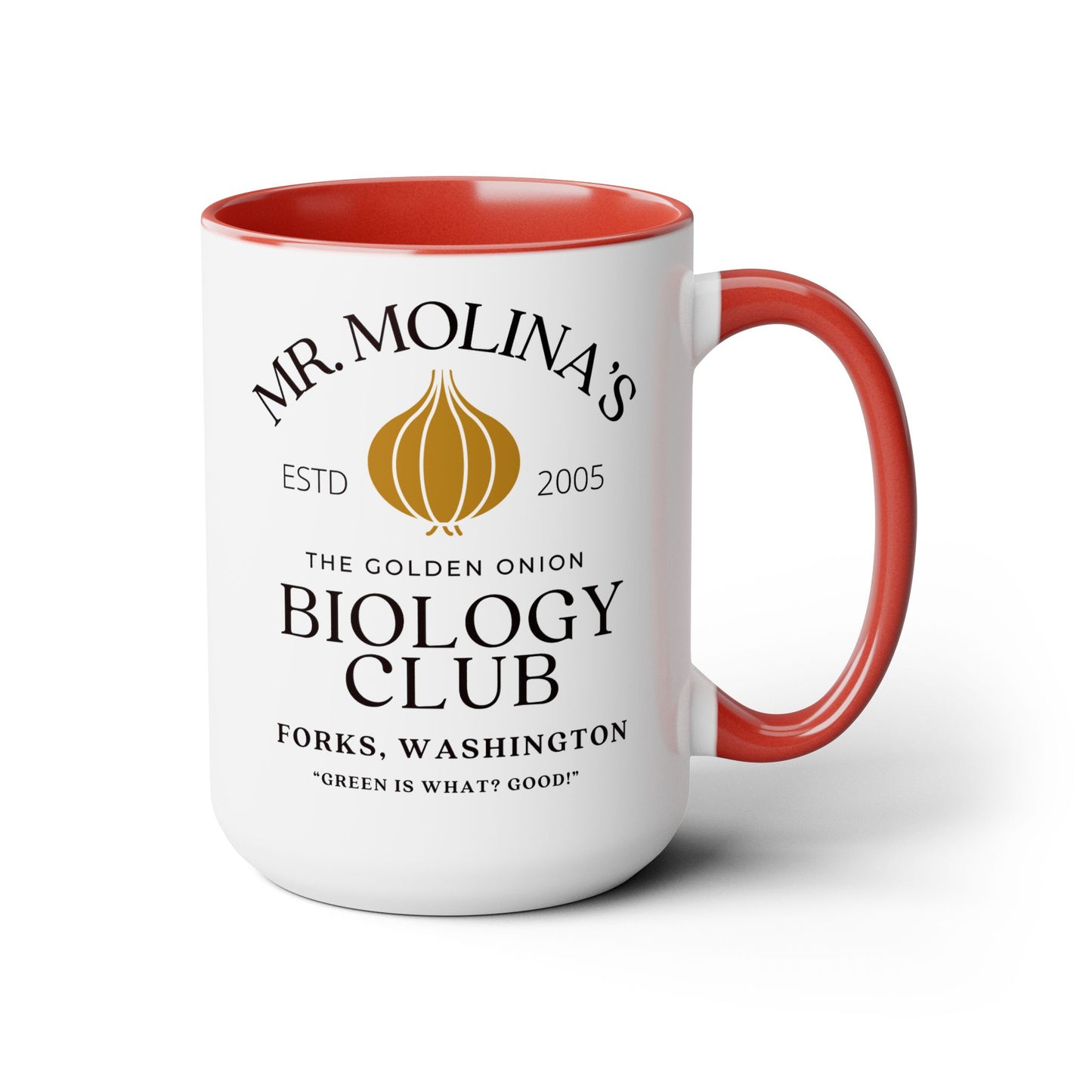 Mr. Molina Biology Club Coffee Mug Colored Handle 15oz