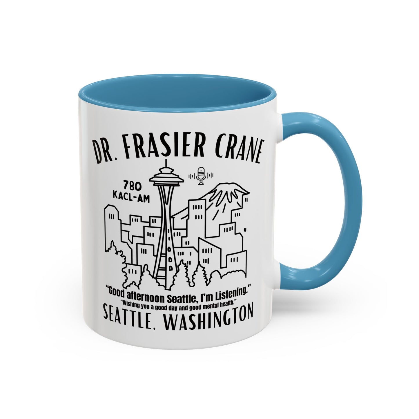 Radio Psychiatrist Coffee Mug Colored Handle 11oz