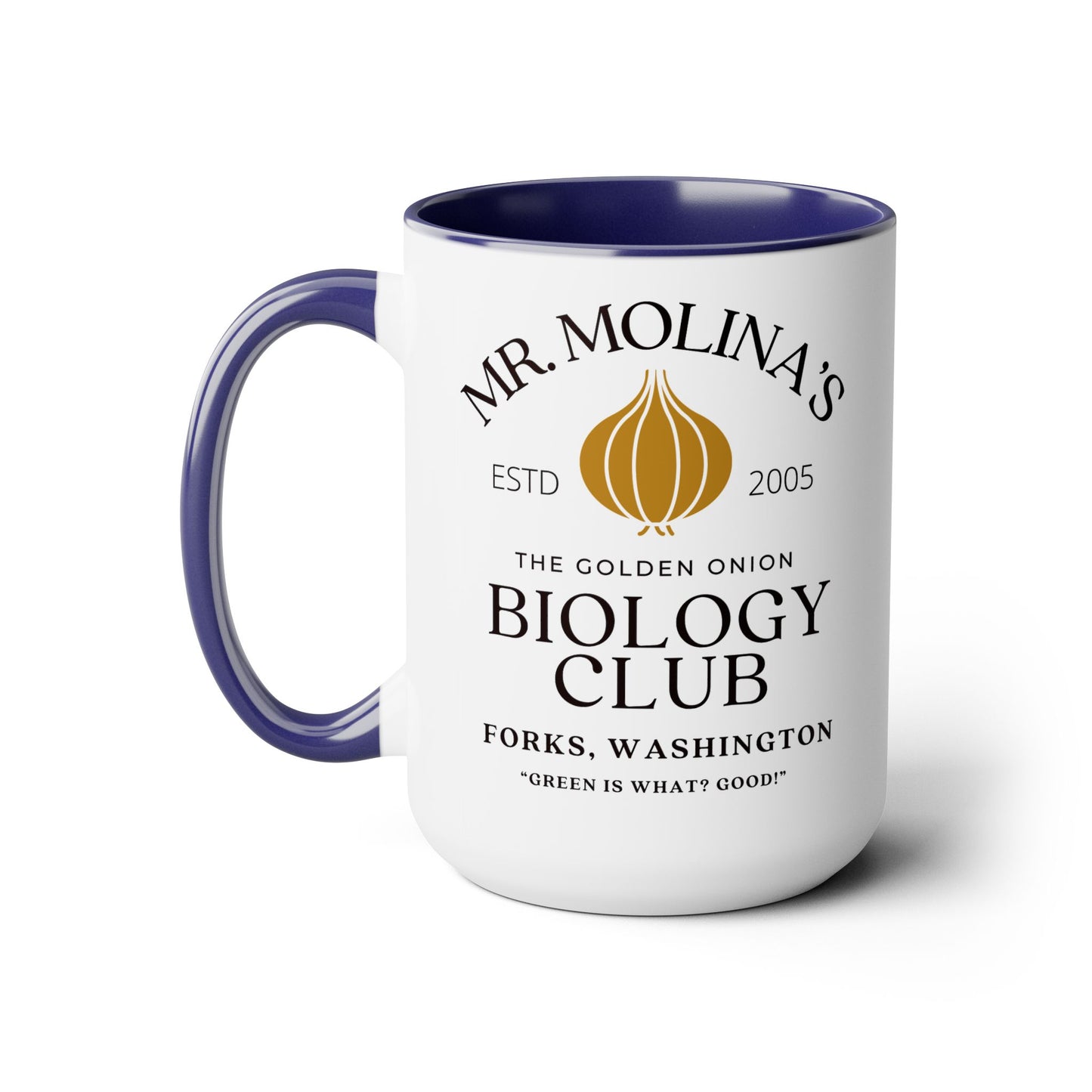 Mr. Molina Biology Club Coffee Mug Colored Handle 15oz