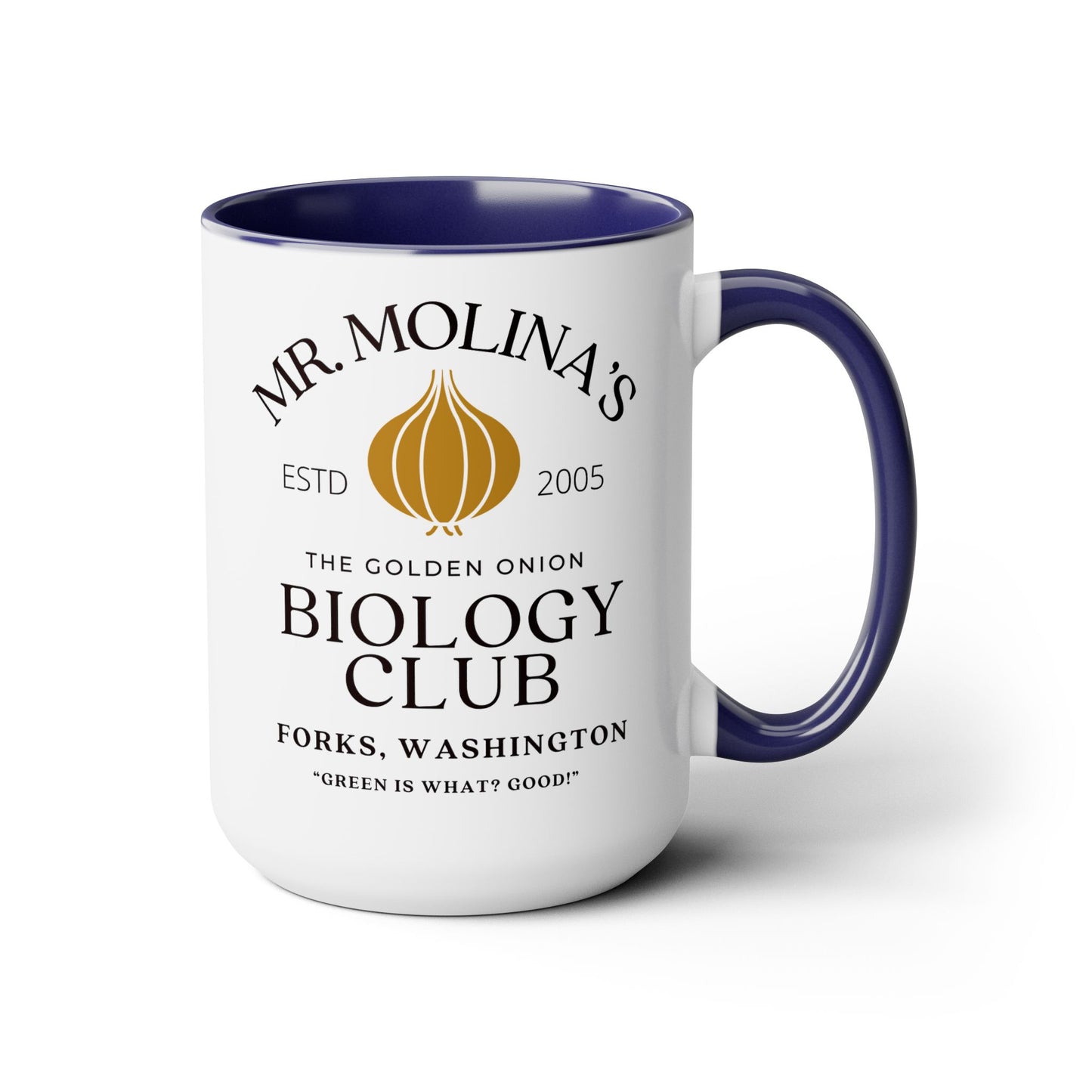Mr. Molina Biology Club Coffee Mug Colored Handle 15oz