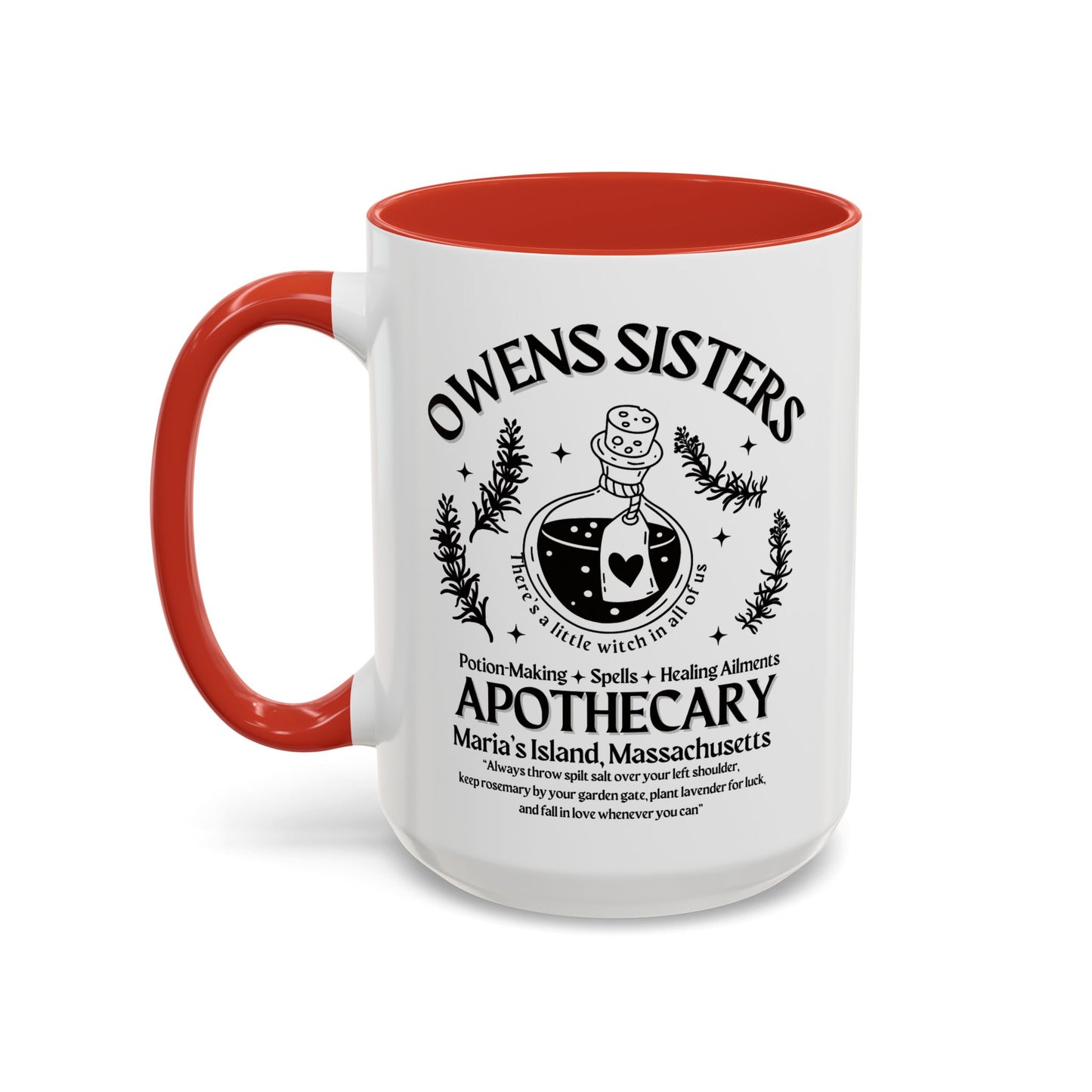 Owens Sisters Witch Colored Handle 15oz Coffee Mug