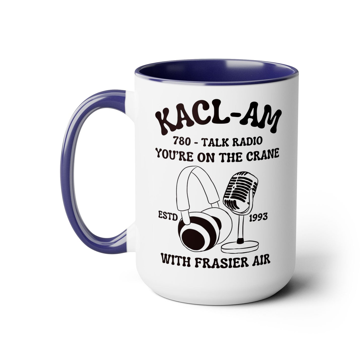 KACL-AM Coffee Mug Colored Handle 15oz