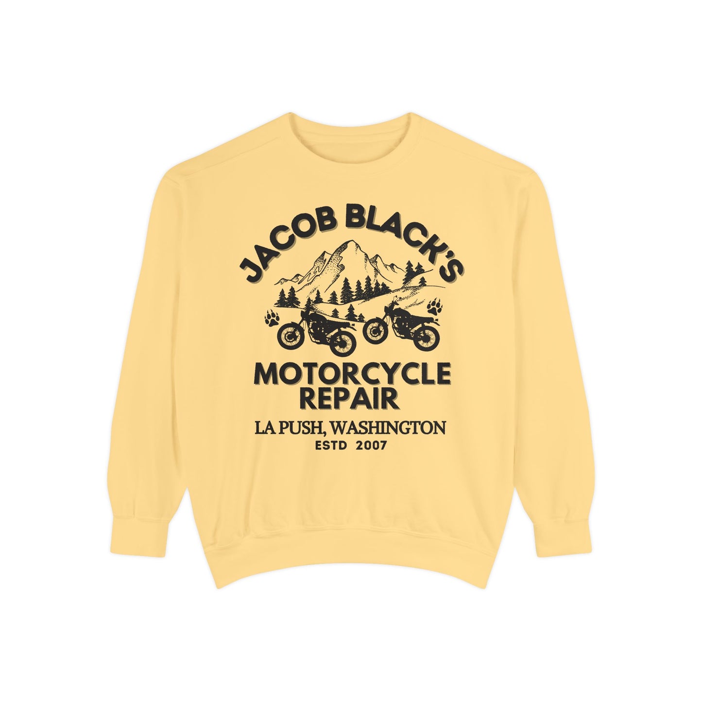 Comfort Colors® Jacob Black Motorcycle Repair Sweatshirt