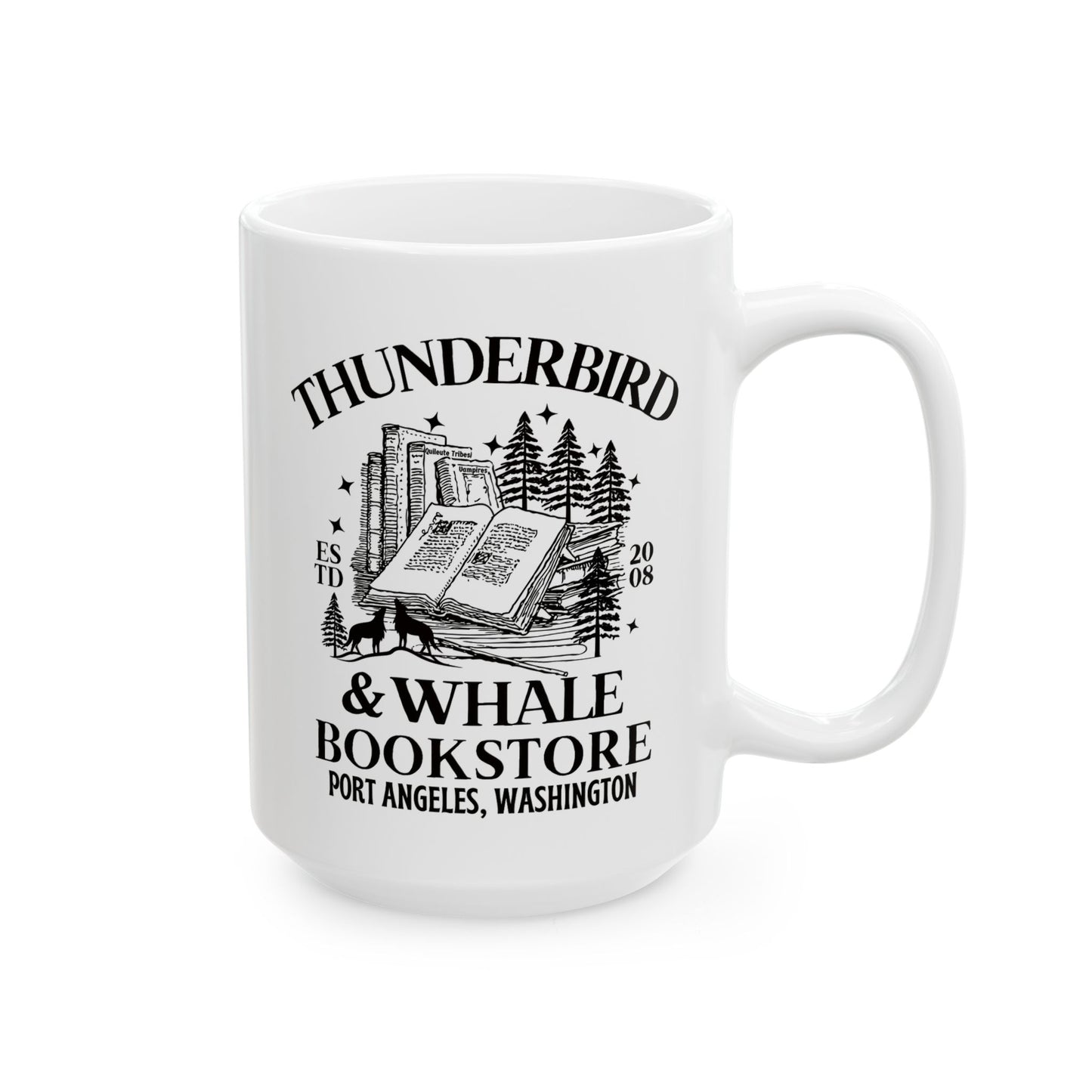 Thunderbird & Whale Bookstore Coffee Mug