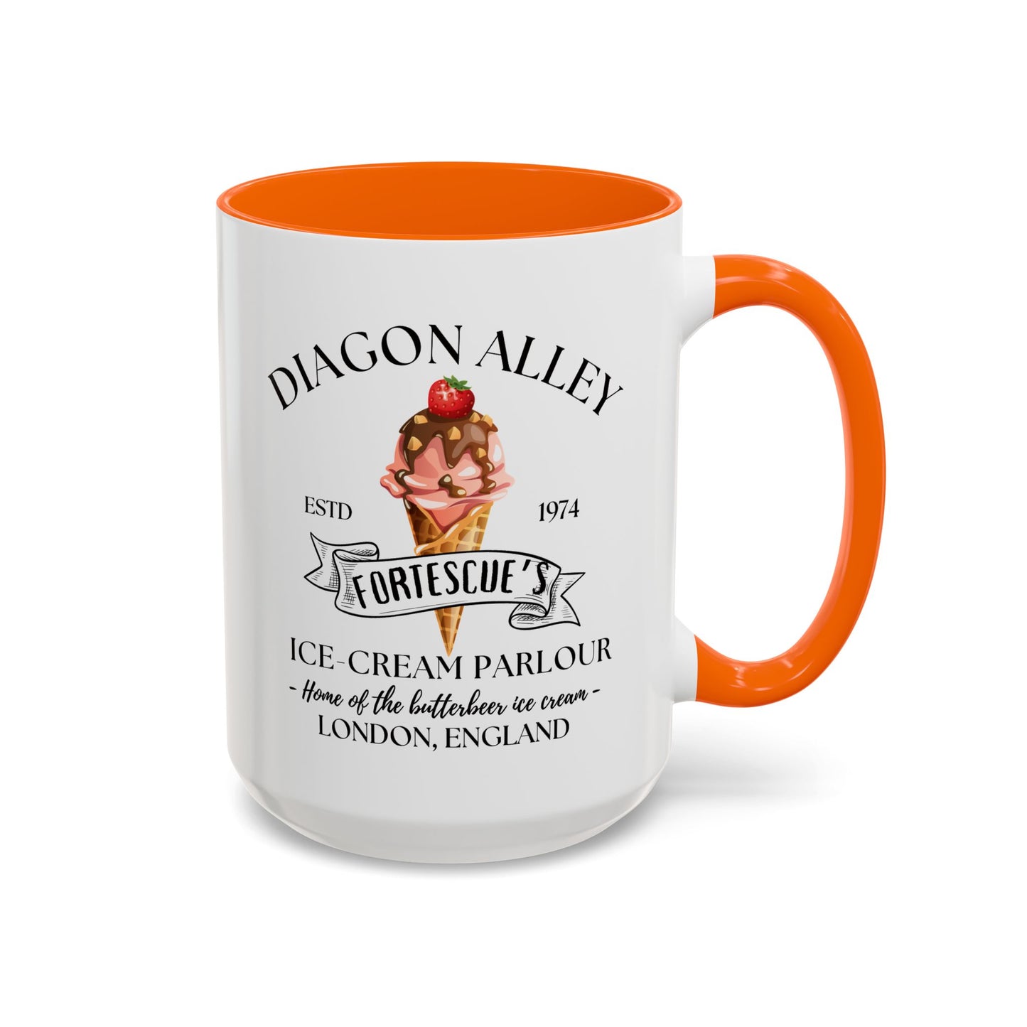 Ice Cream Coffee Mug Colored Handle