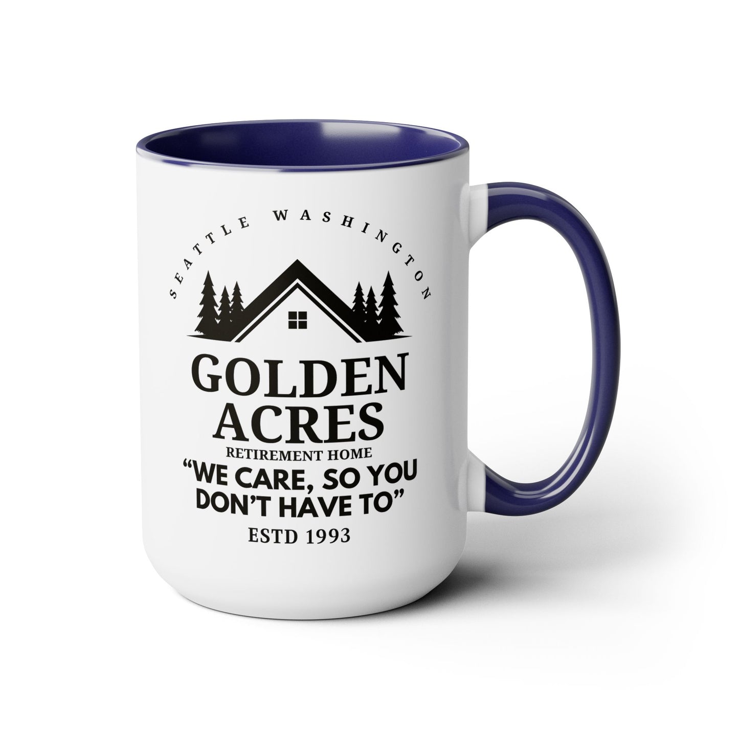 Retirement House Coffee Mug Colored Handle