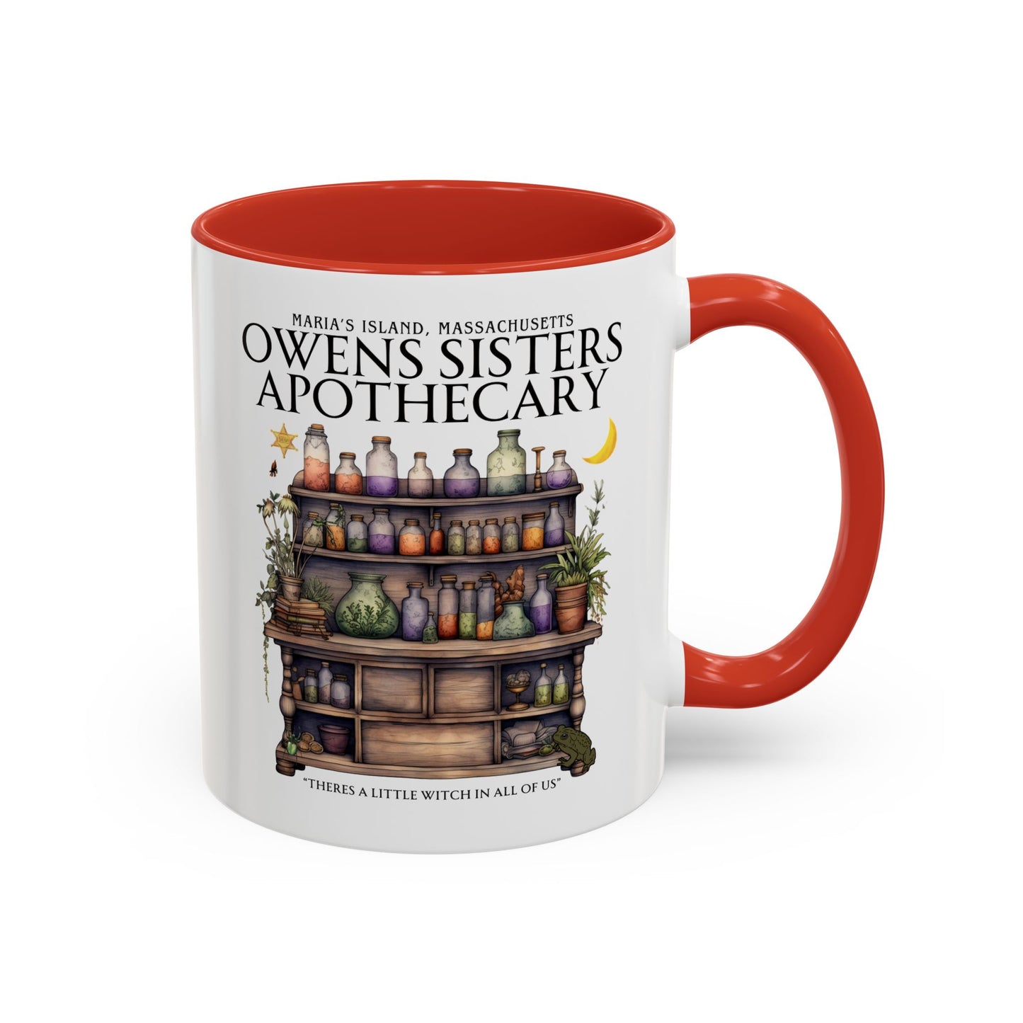Owens Sisters Witch Coffee Mug 11 oz Colored Handle