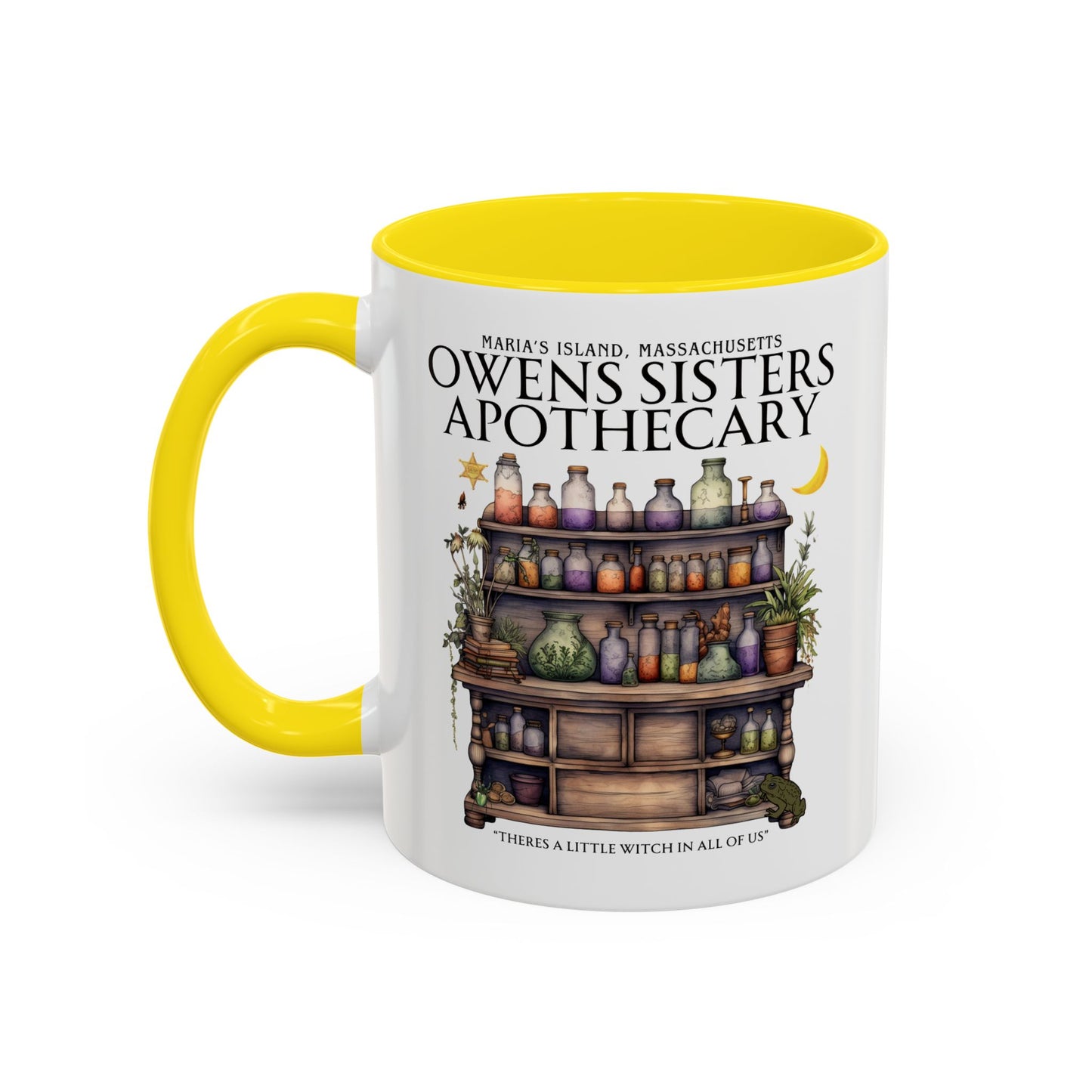 Owens Sisters Witch Coffee Mug 11 oz Colored Handle