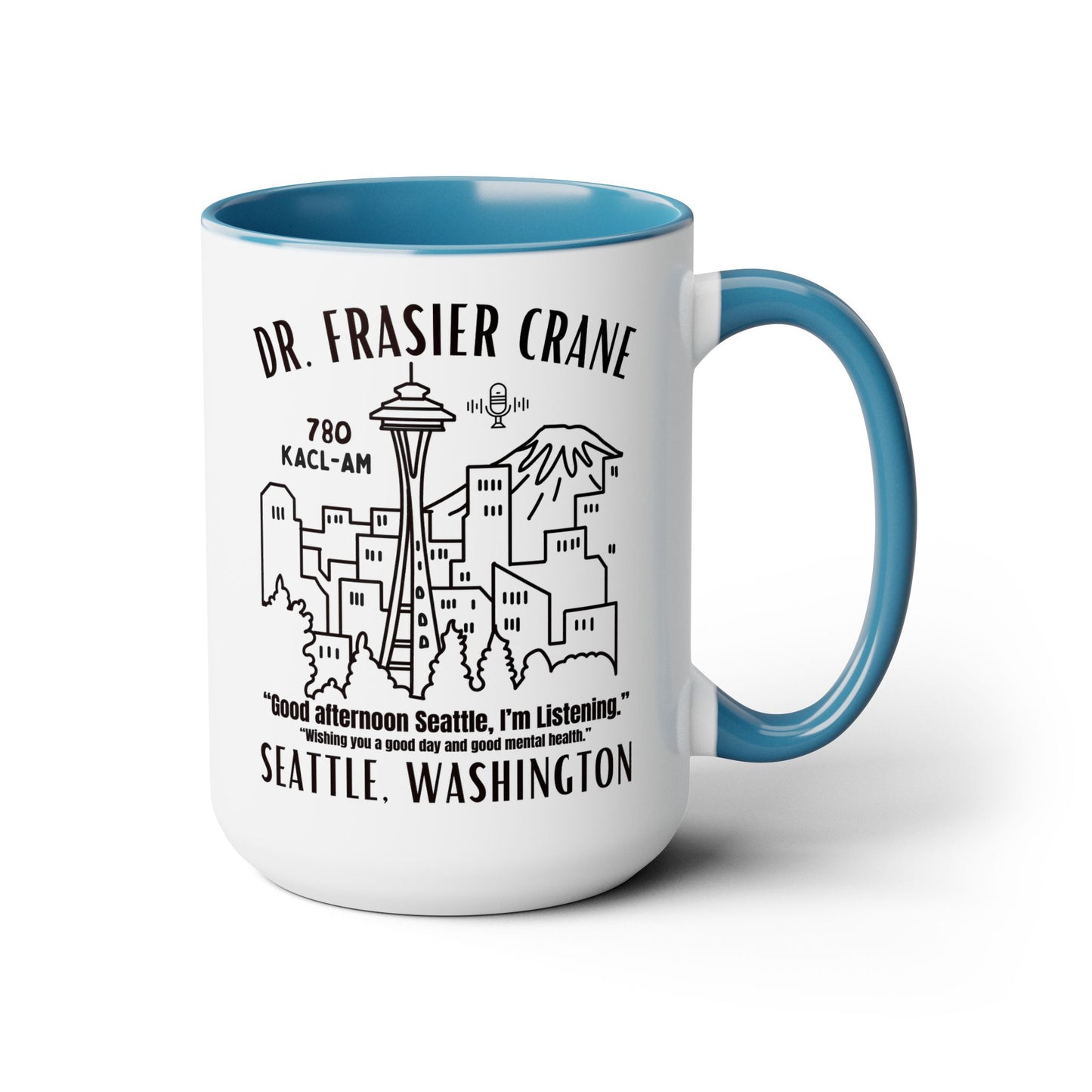 Radio Psychiatrist Coffee Mug Colored Handle