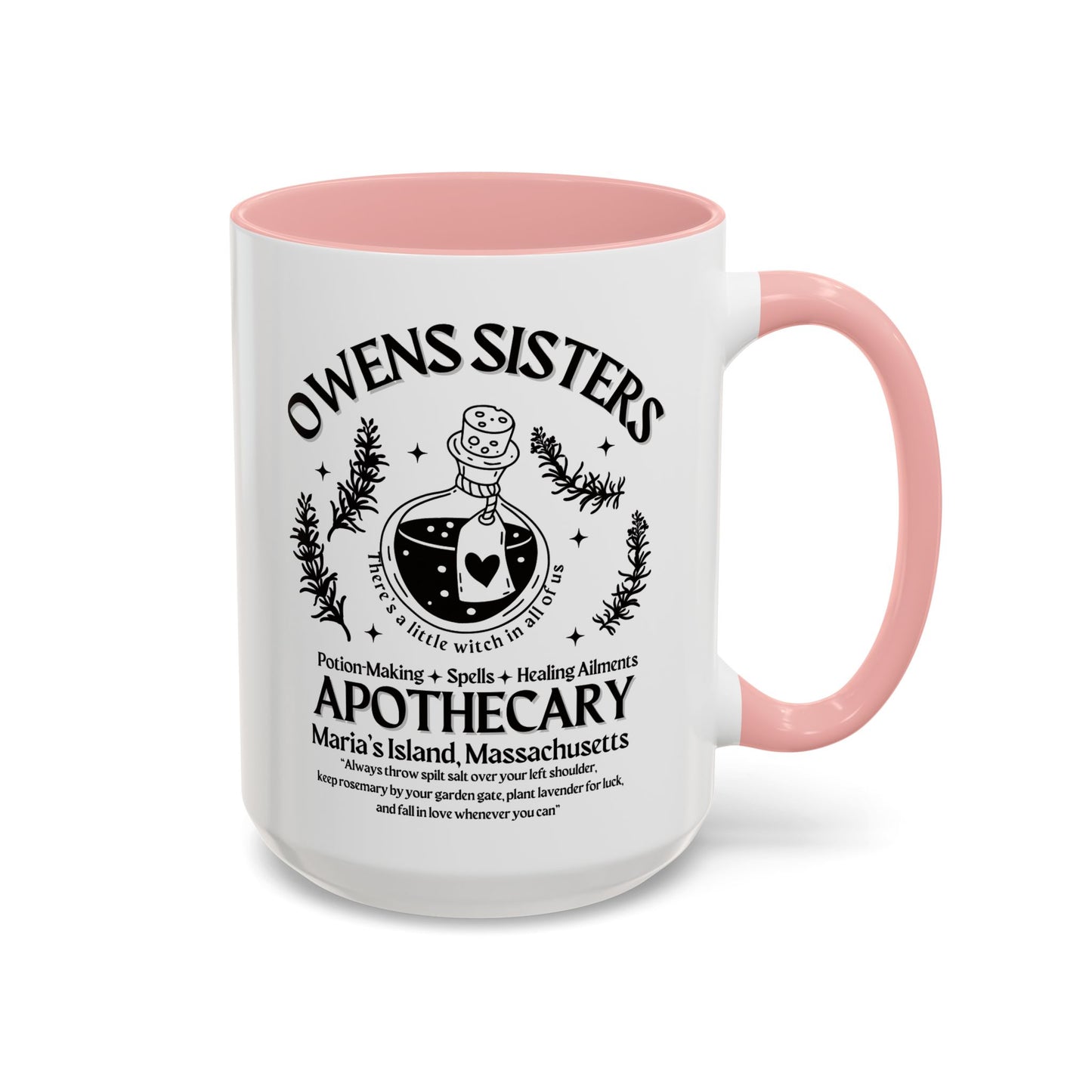 Owens Sisters Witch Colored Handle 15oz Coffee Mug