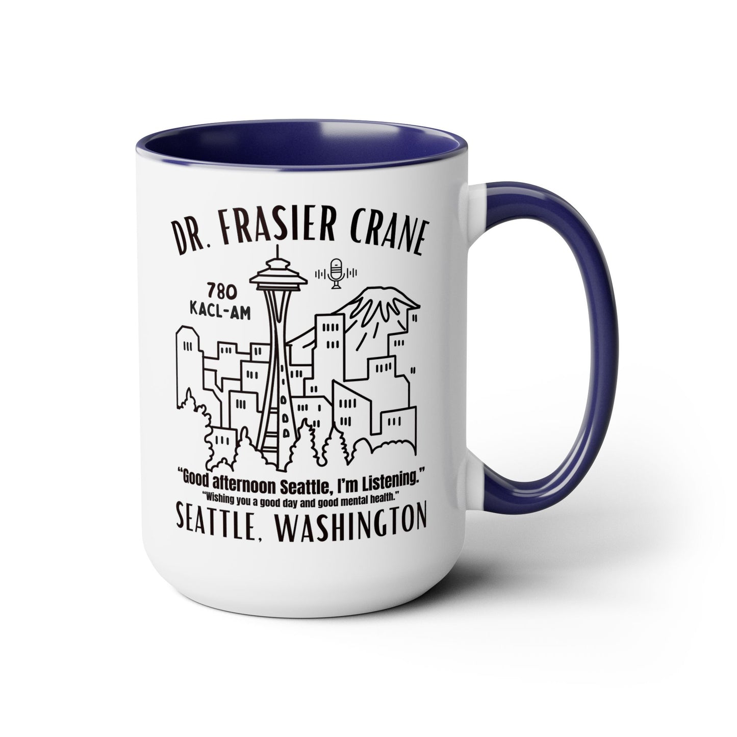 Radio Psychiatrist Coffee Mug Colored Handle