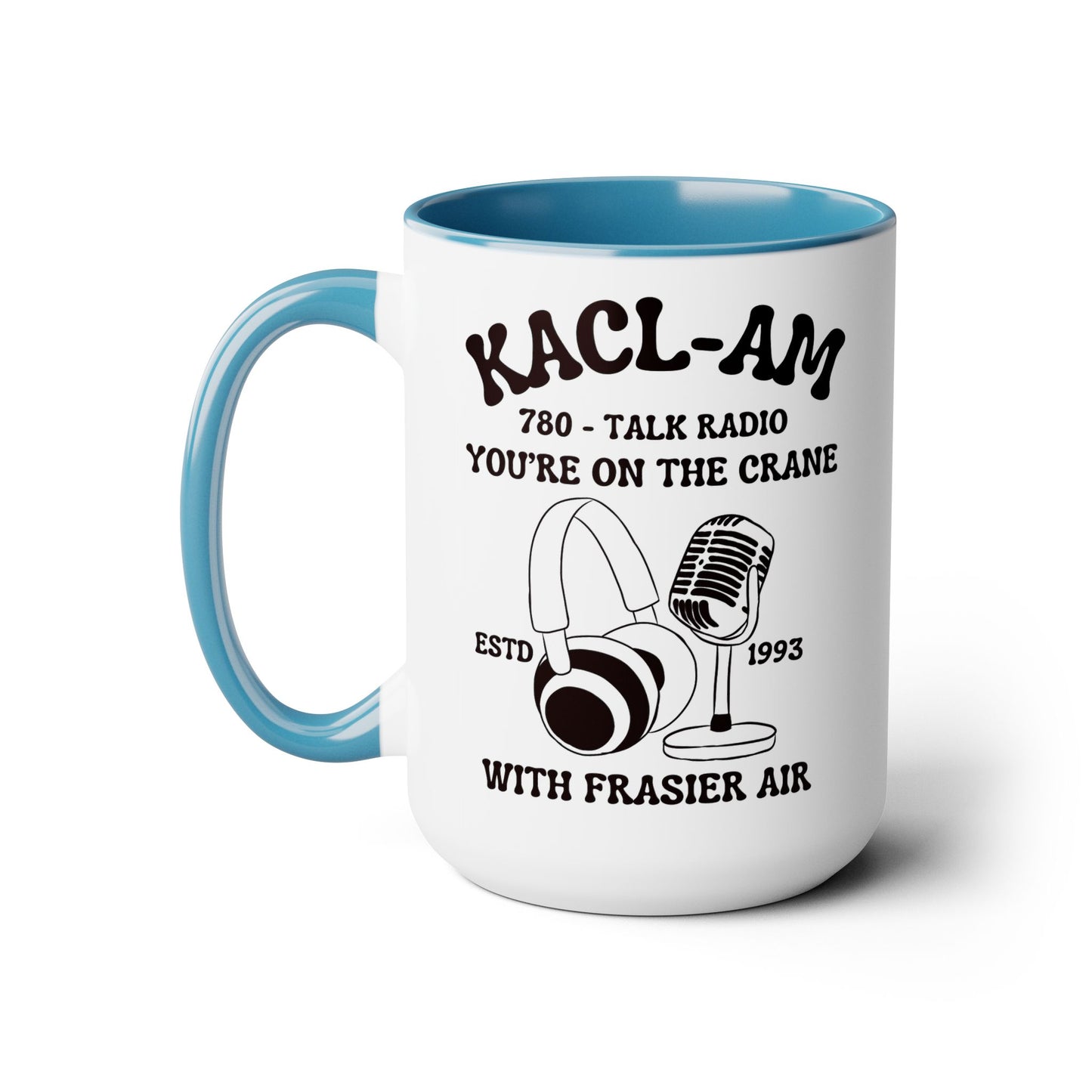 KACL-AM Coffee Mug Colored Handle 15oz