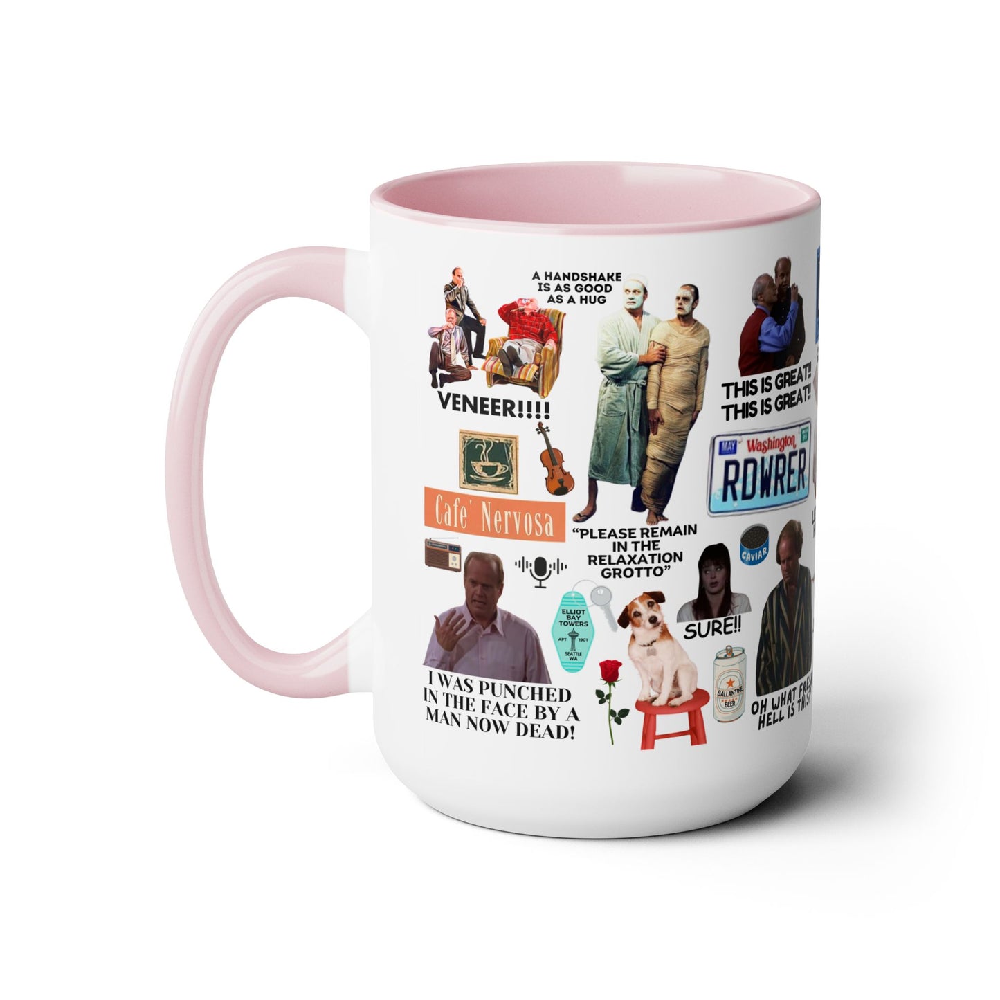 Radio Psychiatrist Coffee Mug Colored Handle 15oz