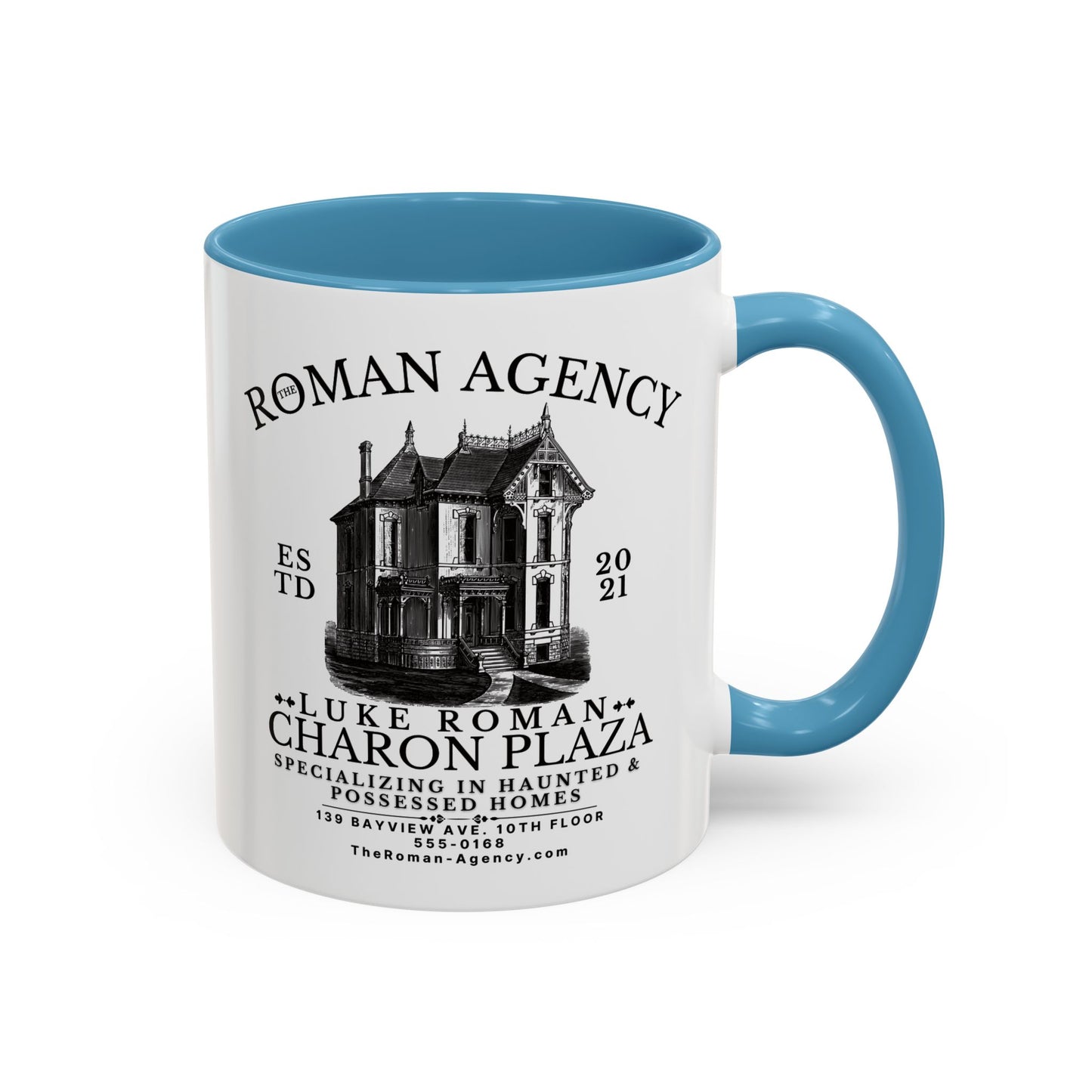 Roman Agency Coffee Mug Colored Handle