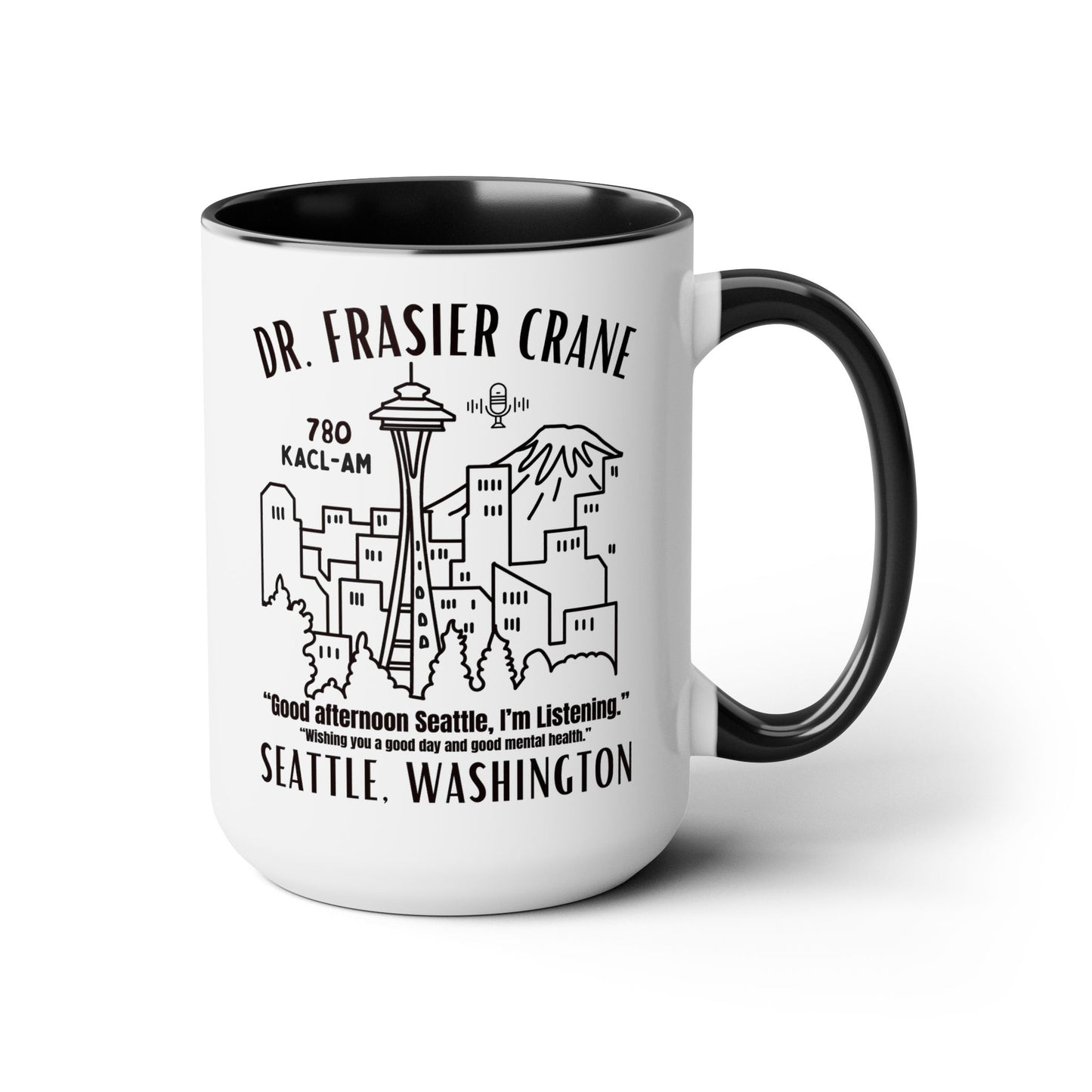 Radio Psychiatrist Coffee Mug Colored Handle