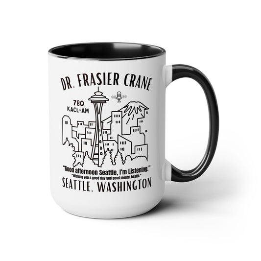 Radio Psychiatrist Coffee Mug Colored Handle