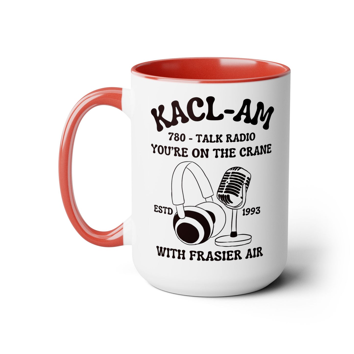 KACL-AM Coffee Mug Colored Handle 15oz