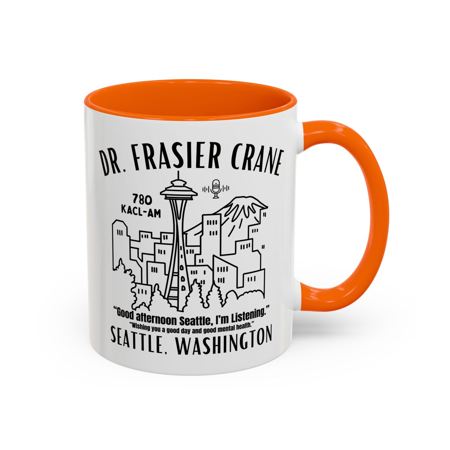 Radio Psychiatrist Coffee Mug Colored Handle 11oz