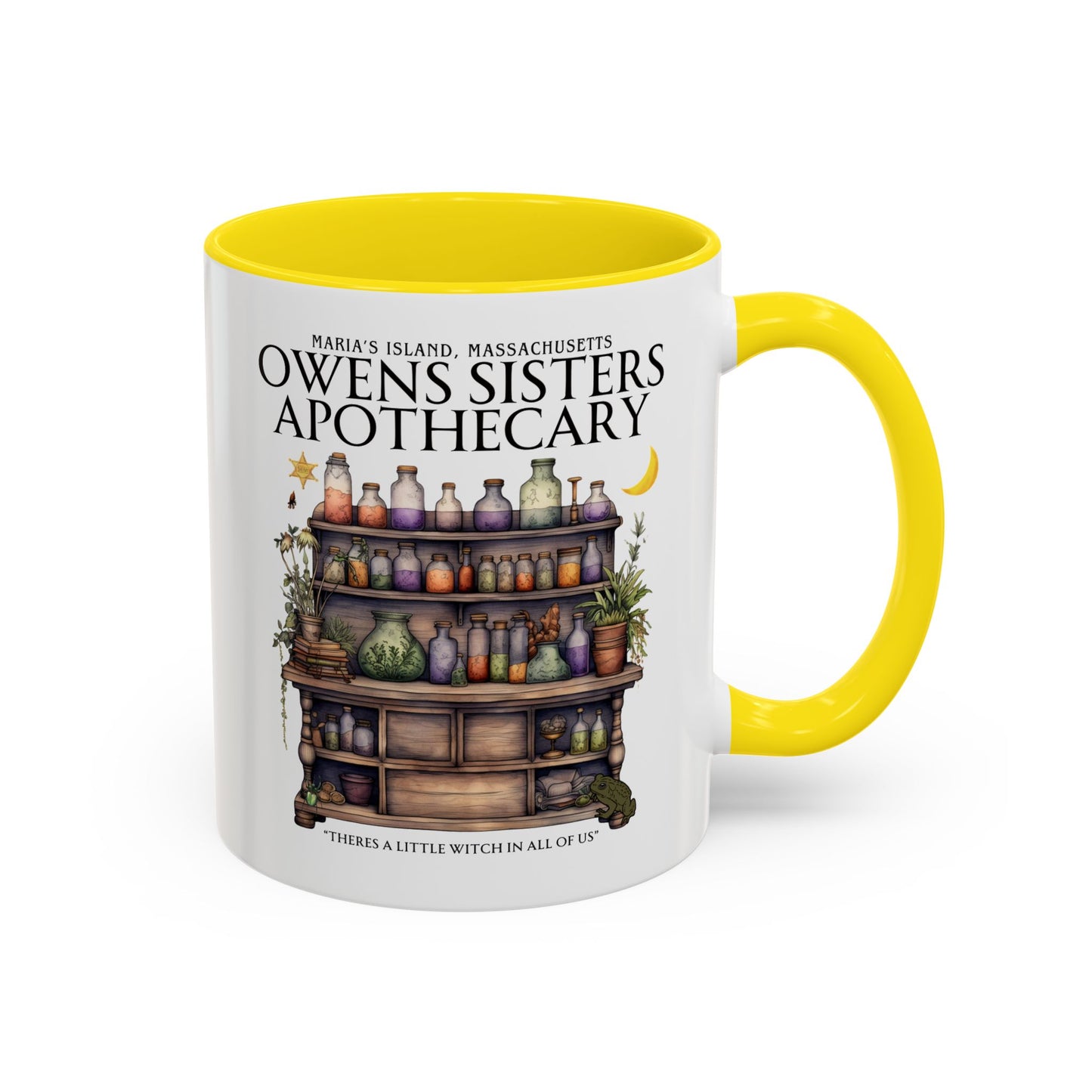 Owens Sisters Witch Coffee Mug 11 oz Colored Handle