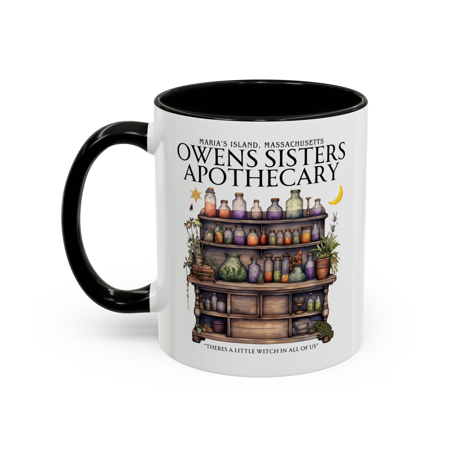 Owens Sisters Witch Coffee Mug 11 oz Colored Handle