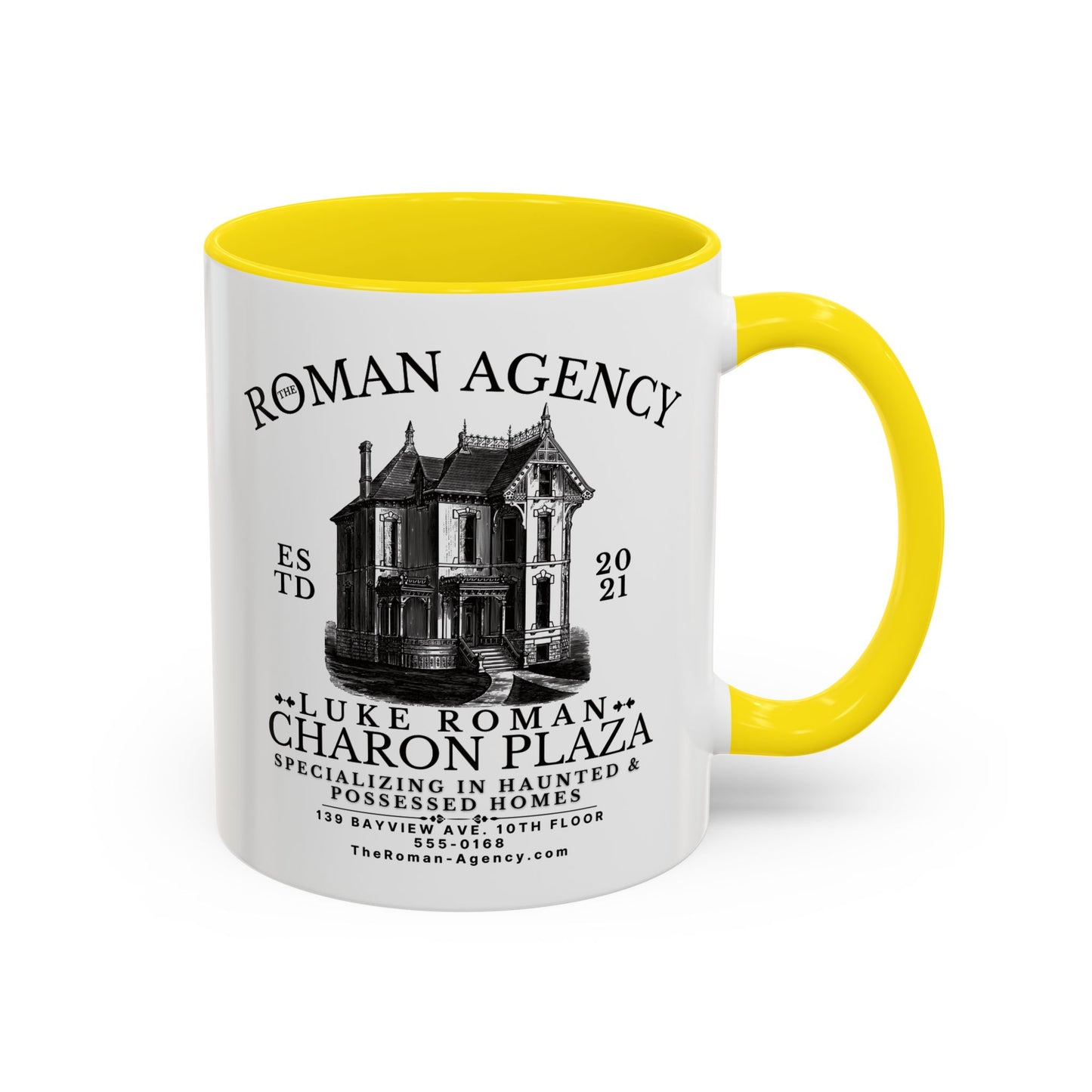 Roman Agency Coffee Mug Colored Handle