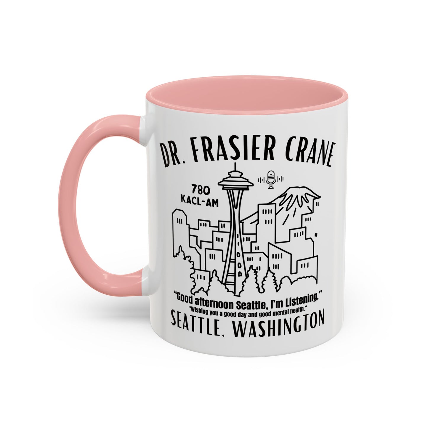 Radio Psychiatrist Coffee Mug Colored Handle 11oz