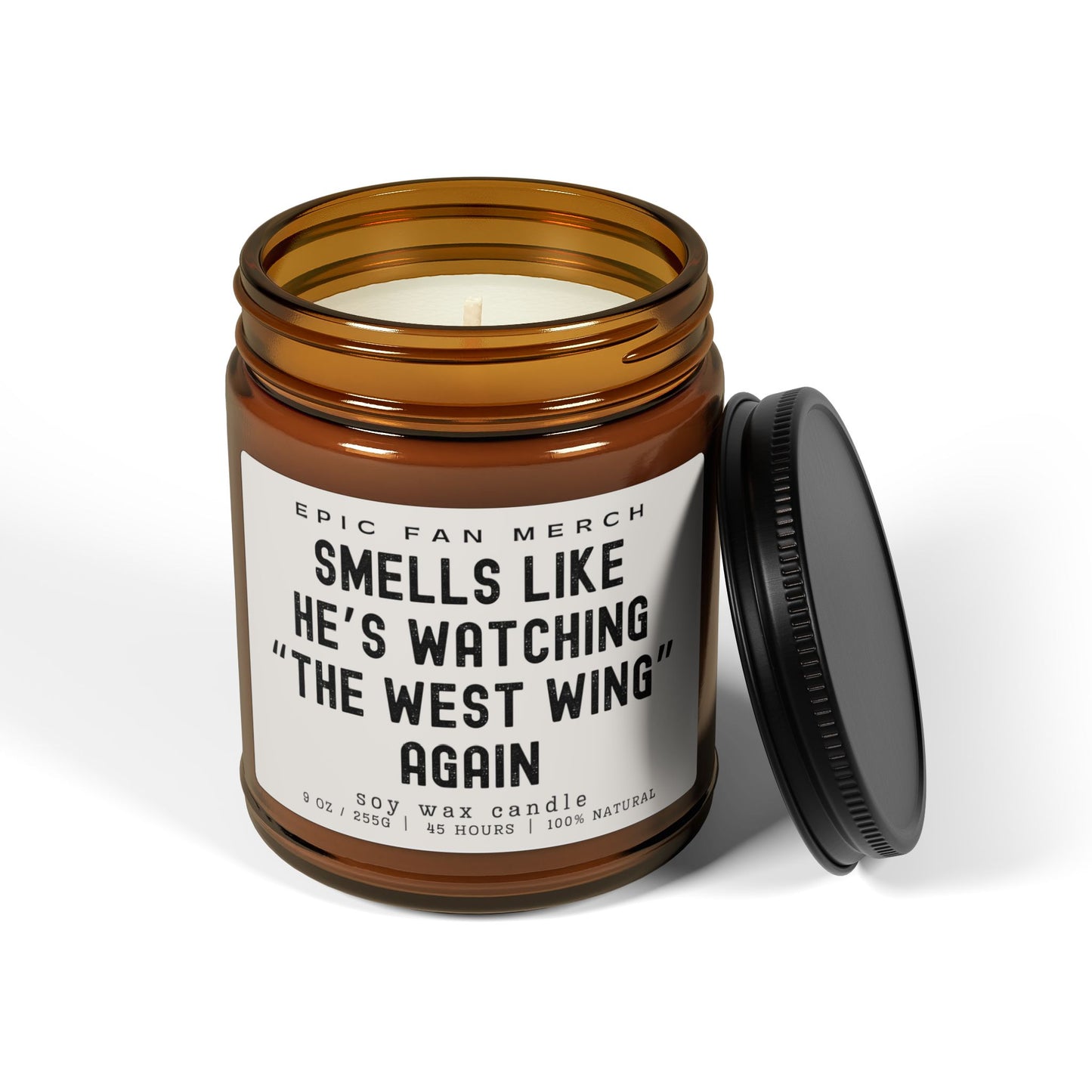 The West Wing TV Show Scented Soy Candle Amber Jar