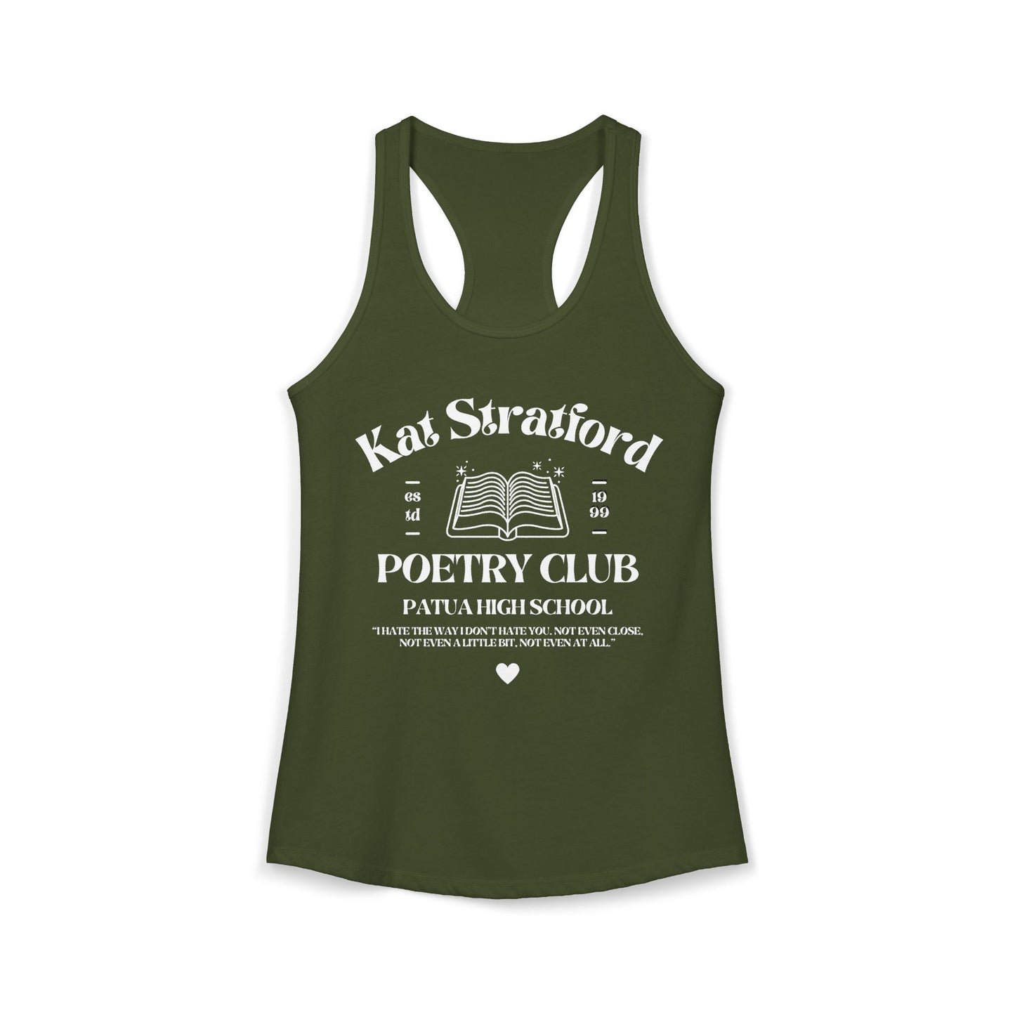10 Things I Hate About You Movie - Kat Poetry Club Tank Top