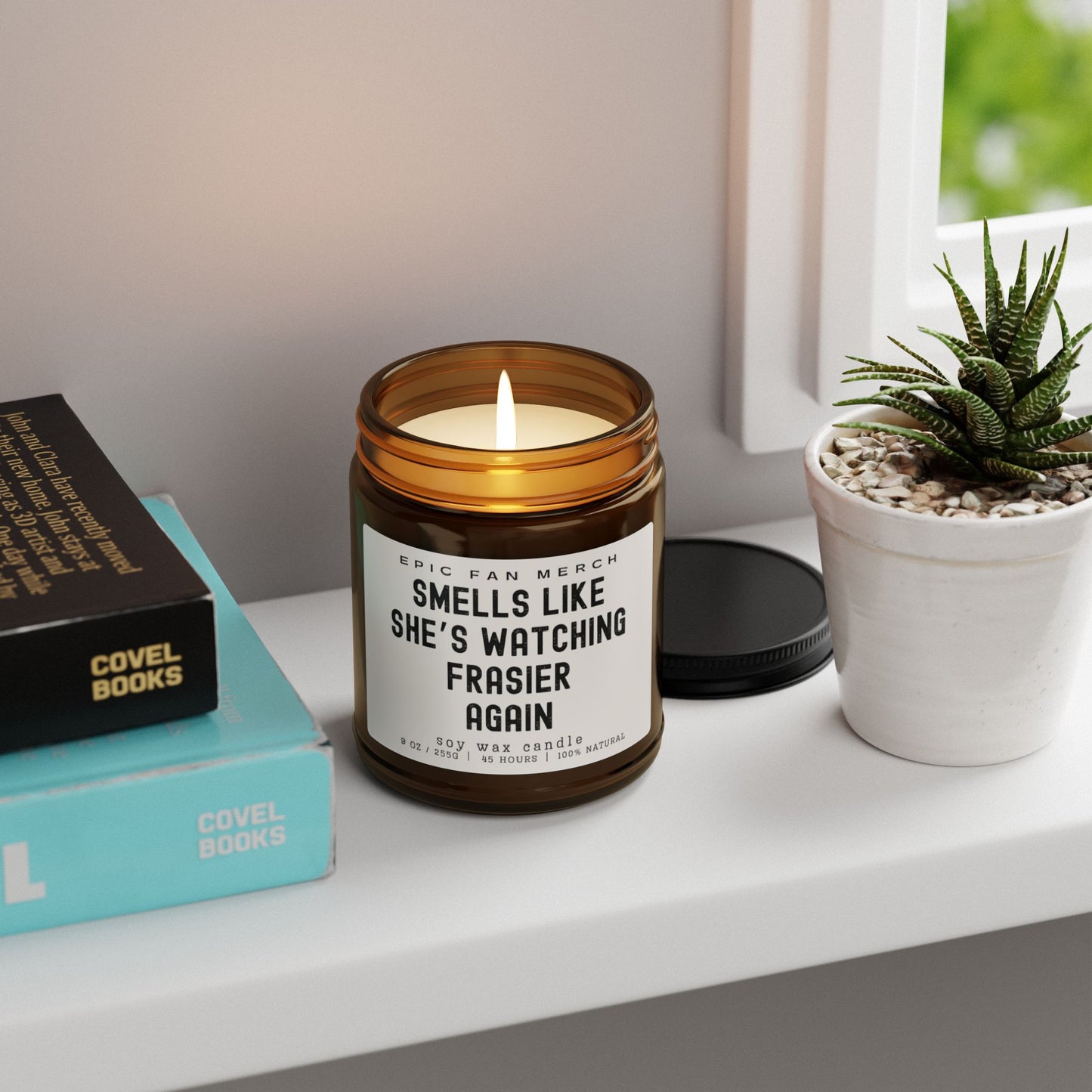 Radio psychiatrist Scented Soy Candle Amber Jar