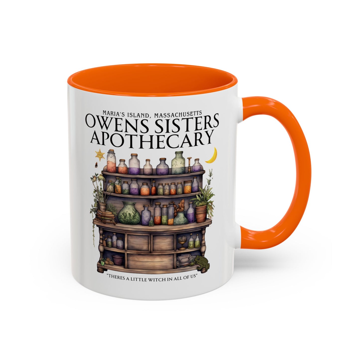 Owens Sisters Witch Coffee Mug 11 oz Colored Handle