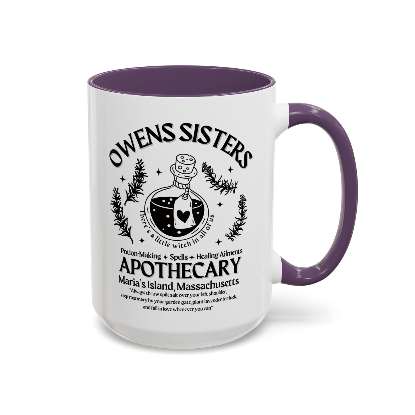 Owens Sisters Witch Colored Handle 15oz Coffee Mug