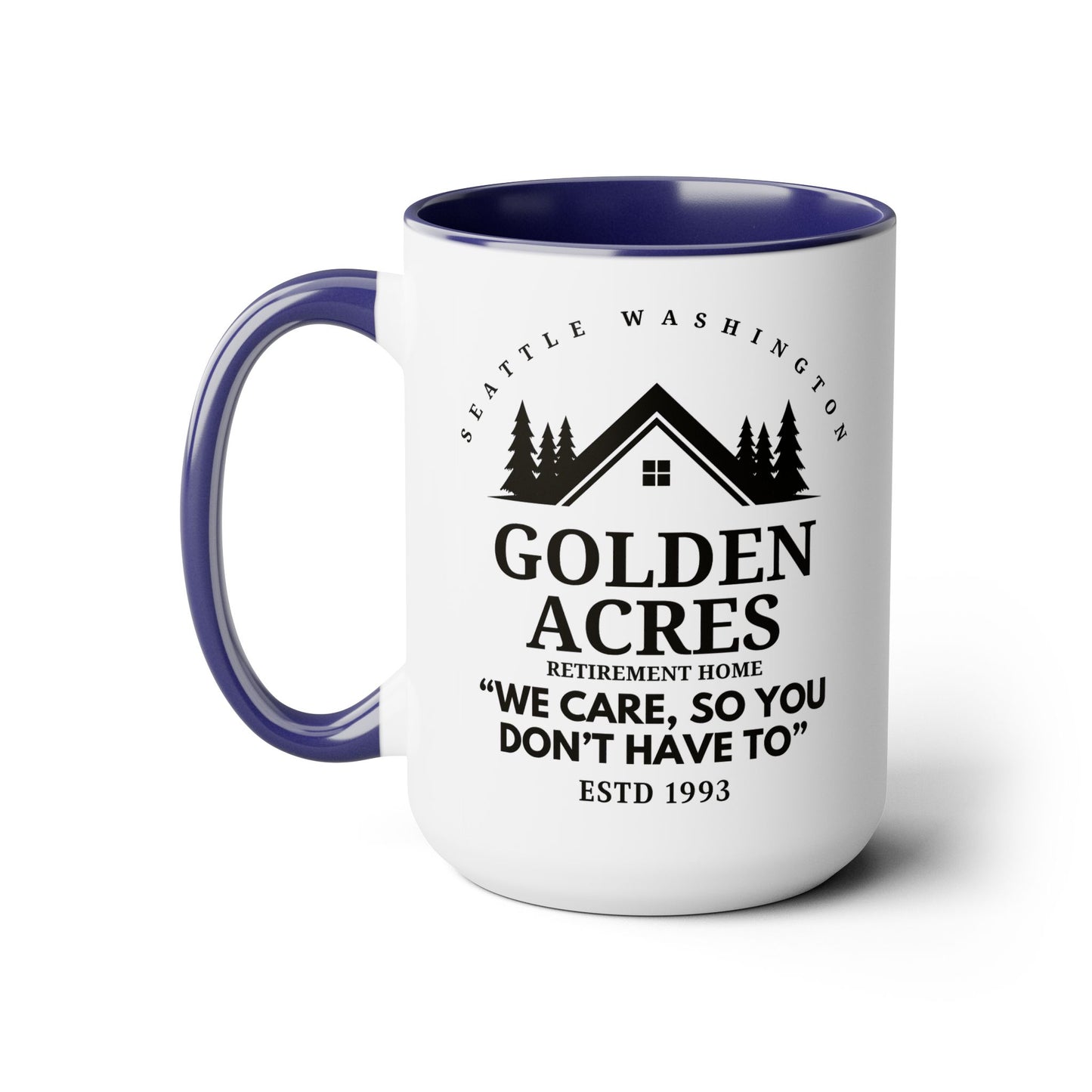 Retirement House Coffee Mug Colored Handle
