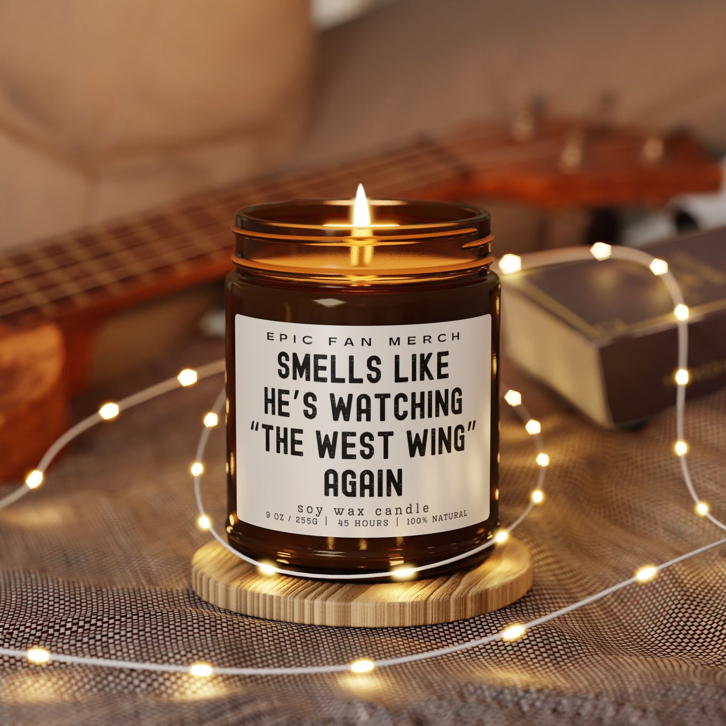 The West Wing TV Show Scented Soy Candle Amber Jar