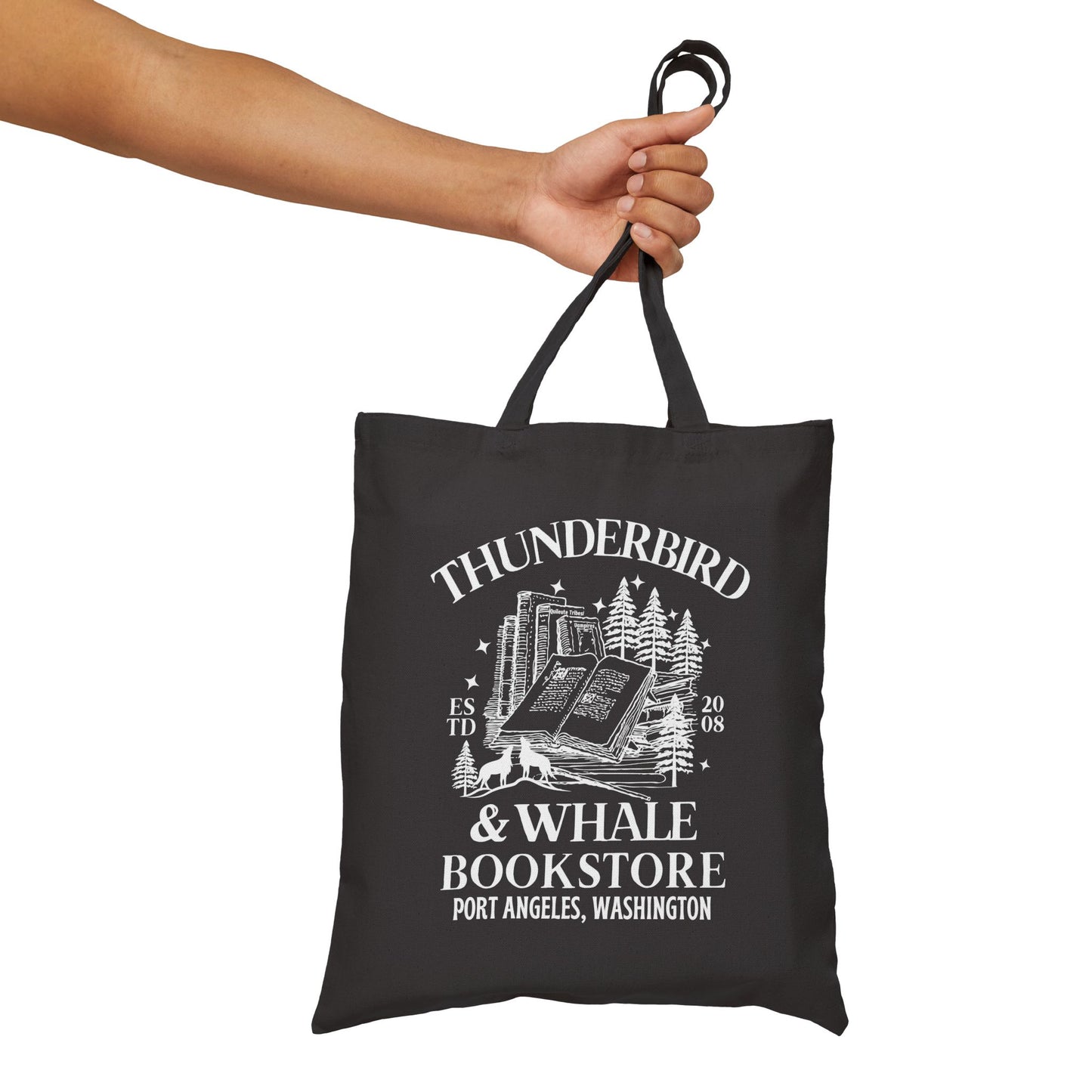 Thunderbird & Whale Bookstore Tote Bag