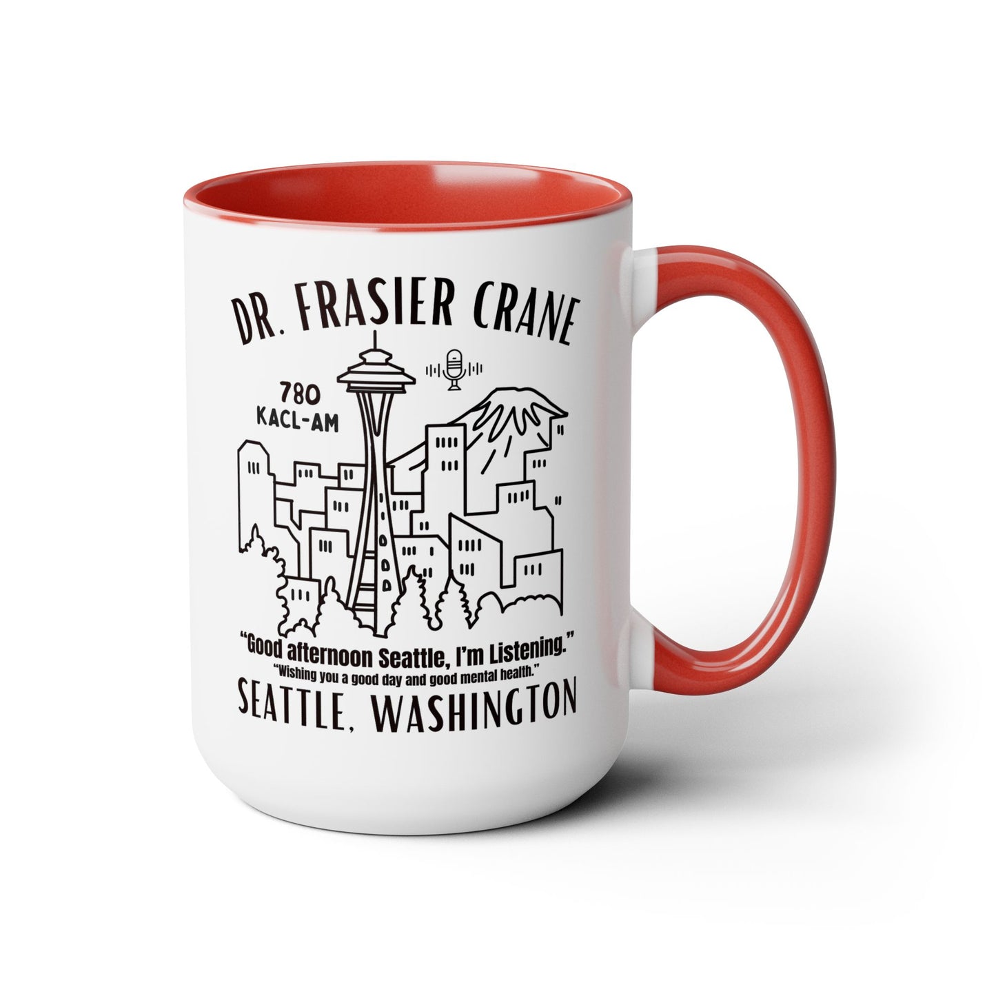 Radio Psychiatrist Coffee Mug Colored Handle