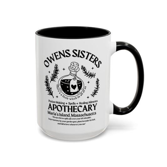 Owens Sisters Witch Colored Handle 15oz Coffee Mug