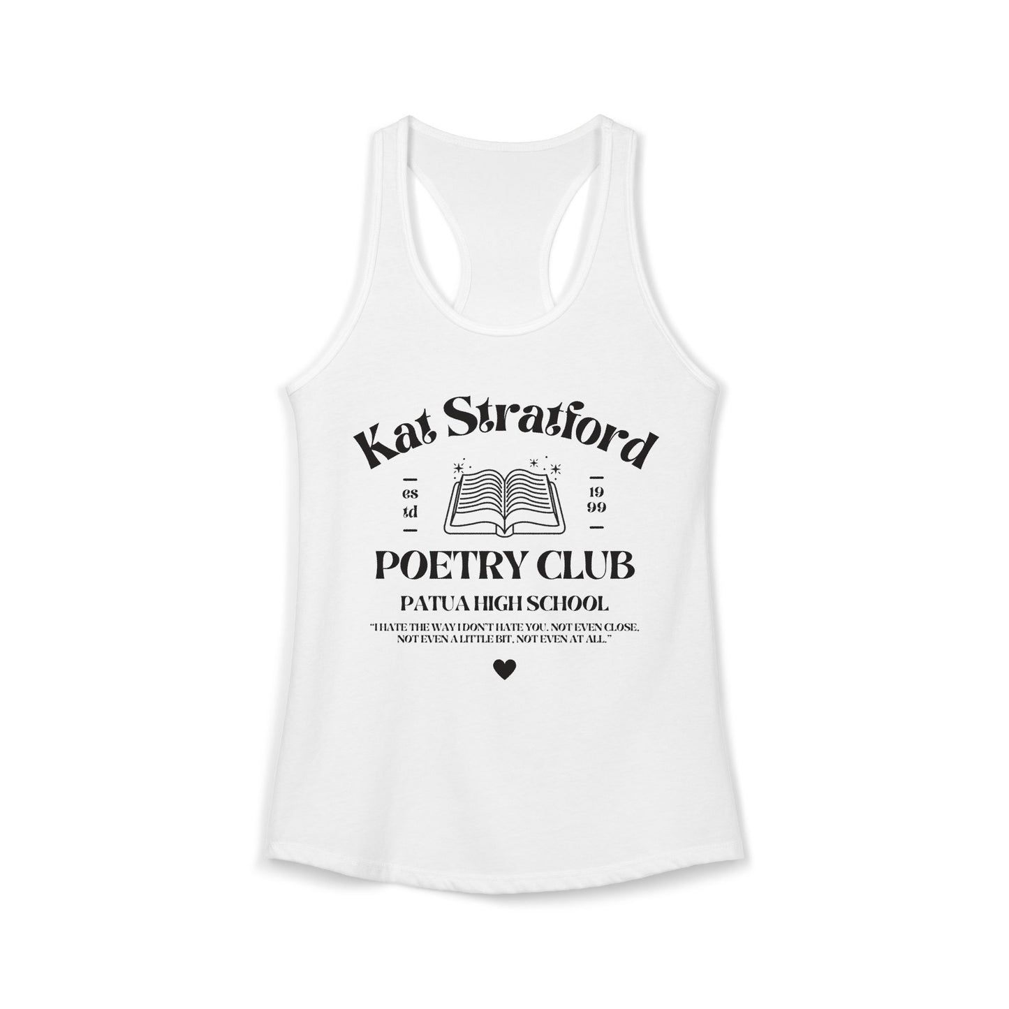 10 Things I Hate About You Movie - Kat Poetry Club Tank Top