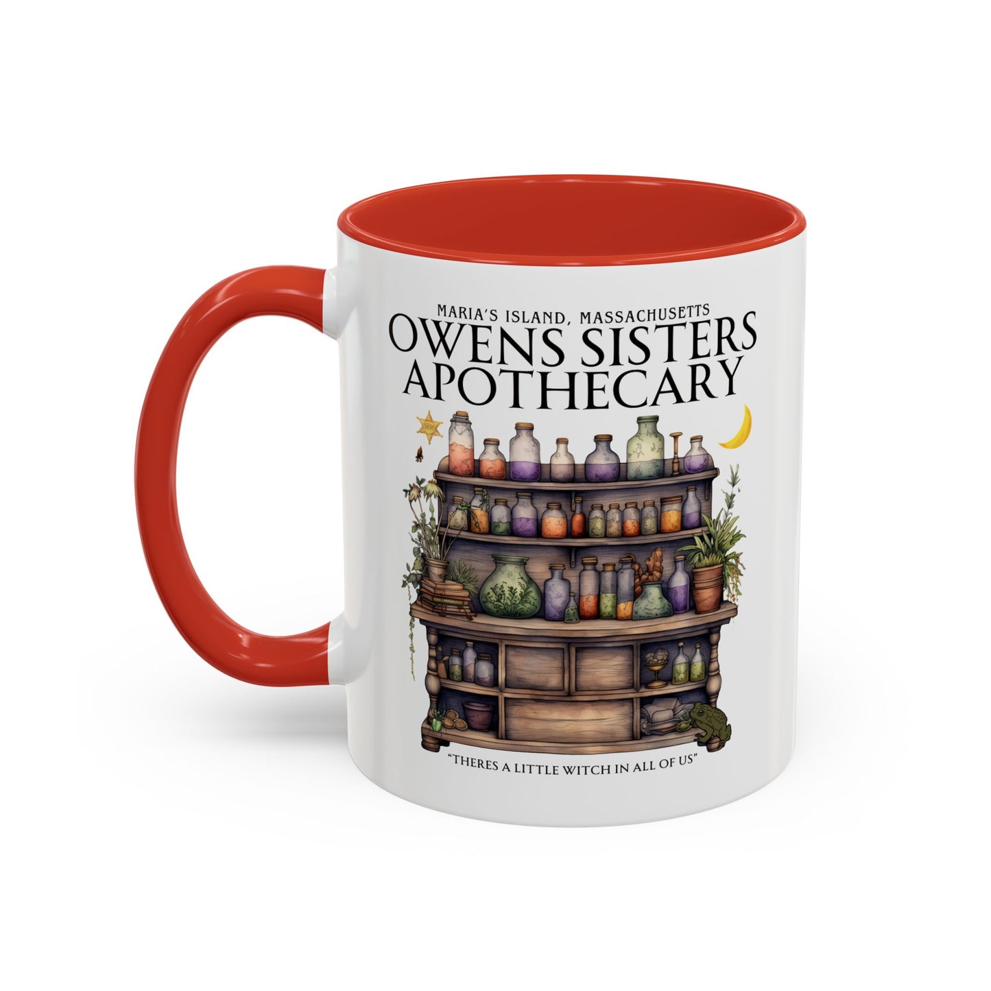 Owens Sisters Witch Coffee Mug 11 oz Colored Handle