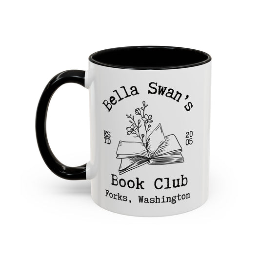 Bella’s Book Club Coffee Mug Colored Handle 11 oz