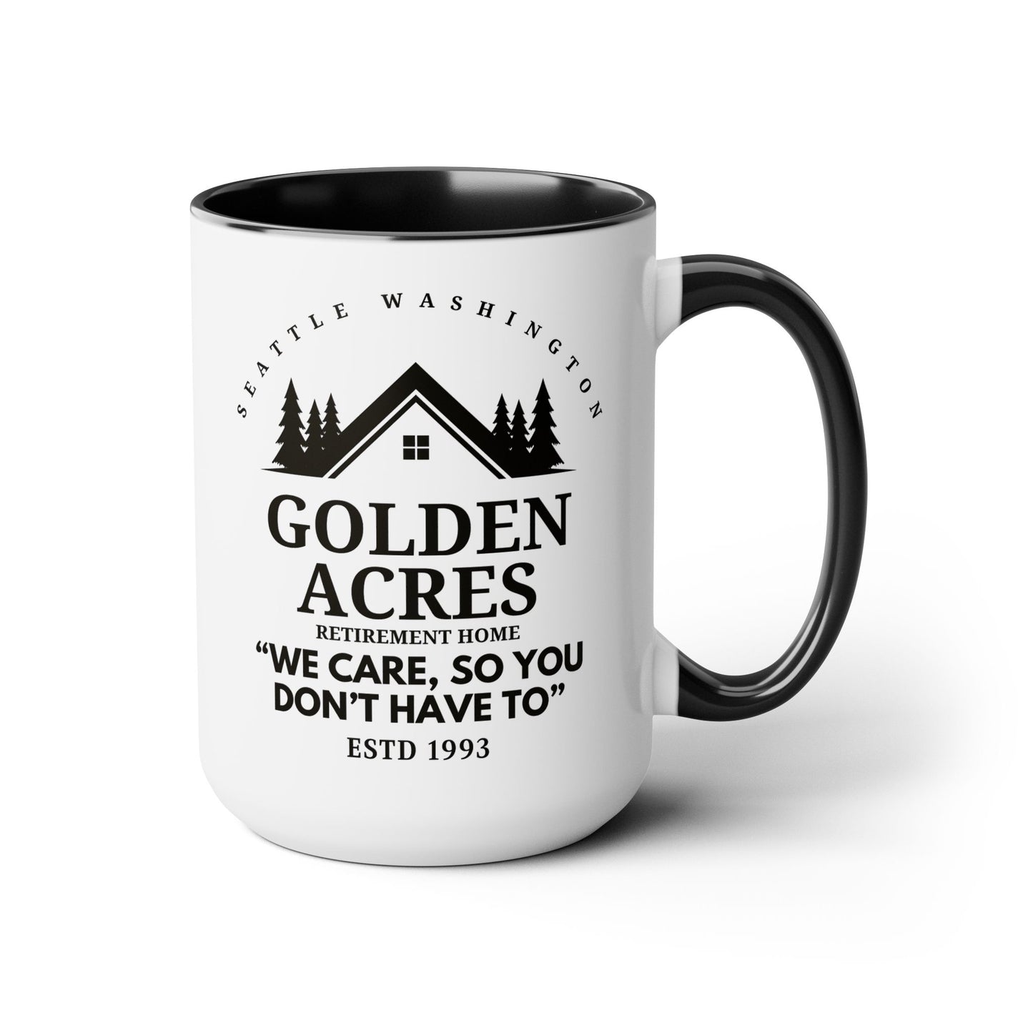 Retirement House Coffee Mug Colored Handle
