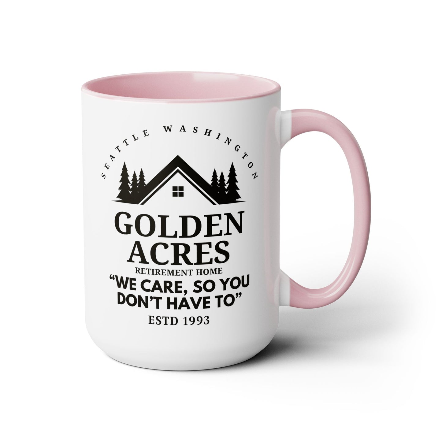 Retirement House Coffee Mug Colored Handle