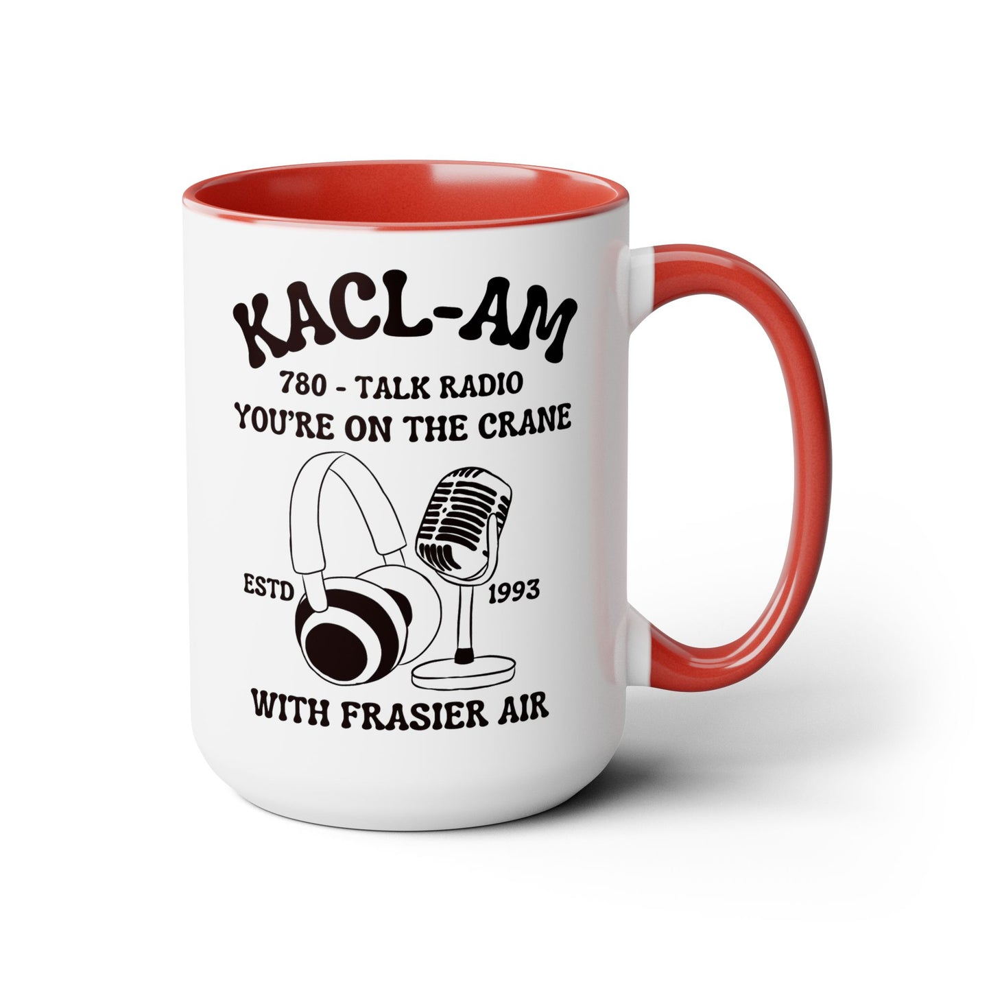 KACL-AM Coffee Mug Colored Handle 15oz
